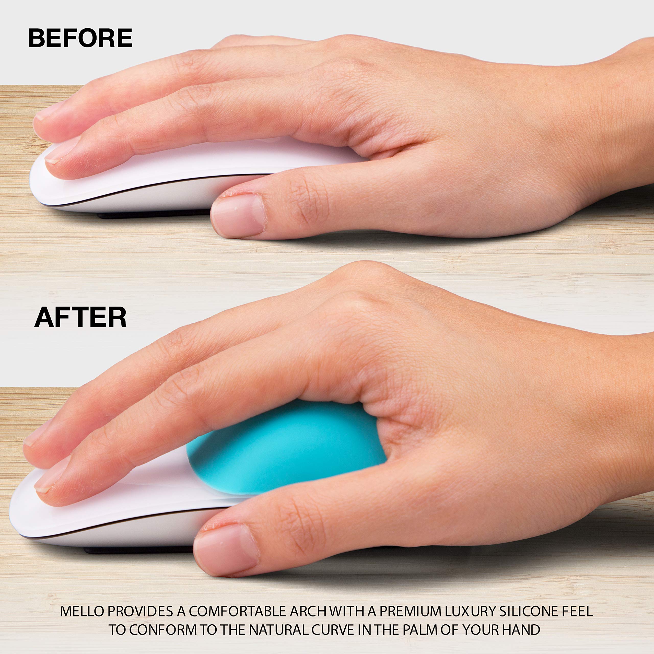Elementing Mello Silicone Cushion Compatible With Apple Magic Mouse 1 & 2 (Tuxedo Black)