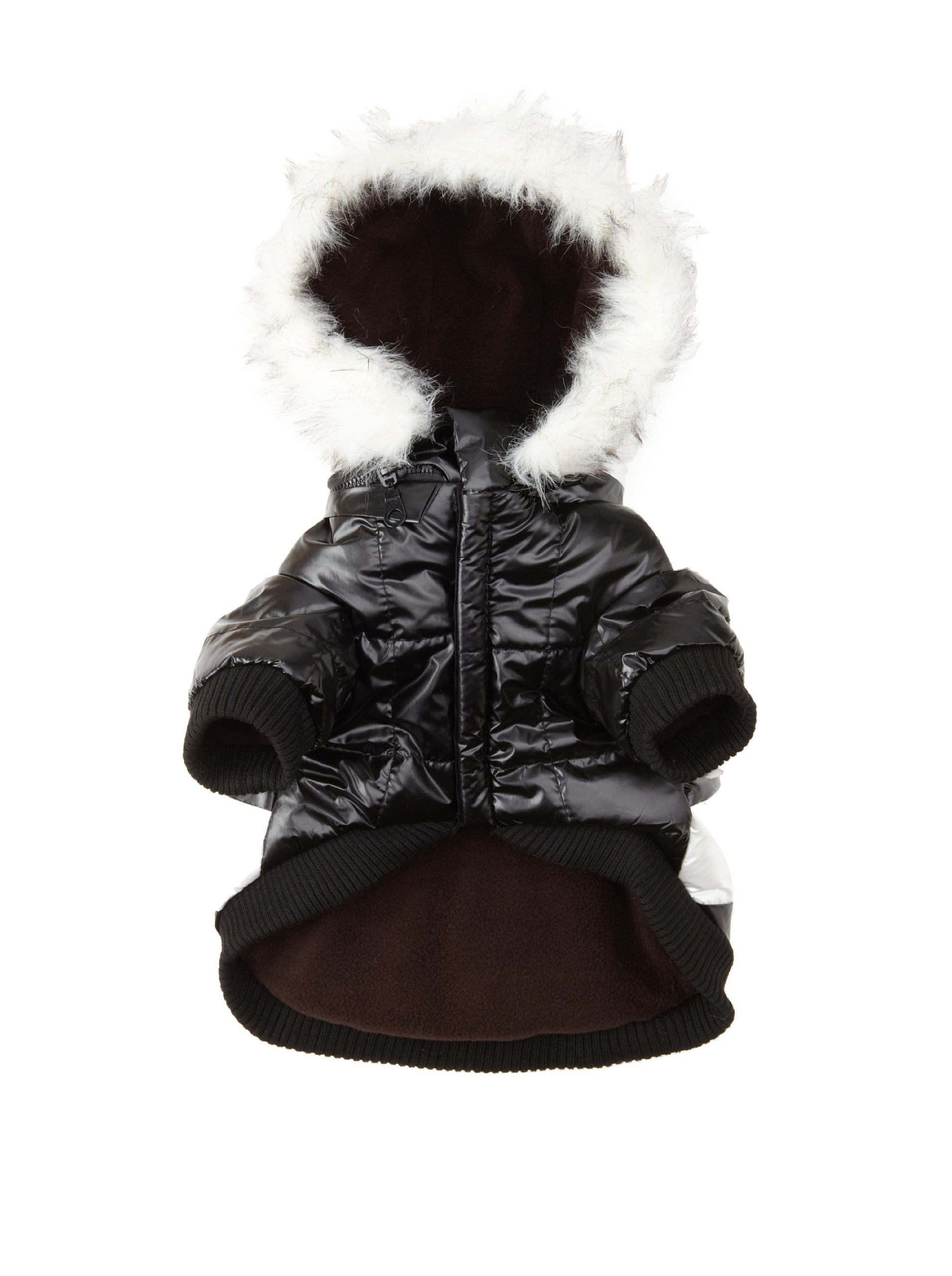 Pet Life Sporty Parka, White/Black, X Small