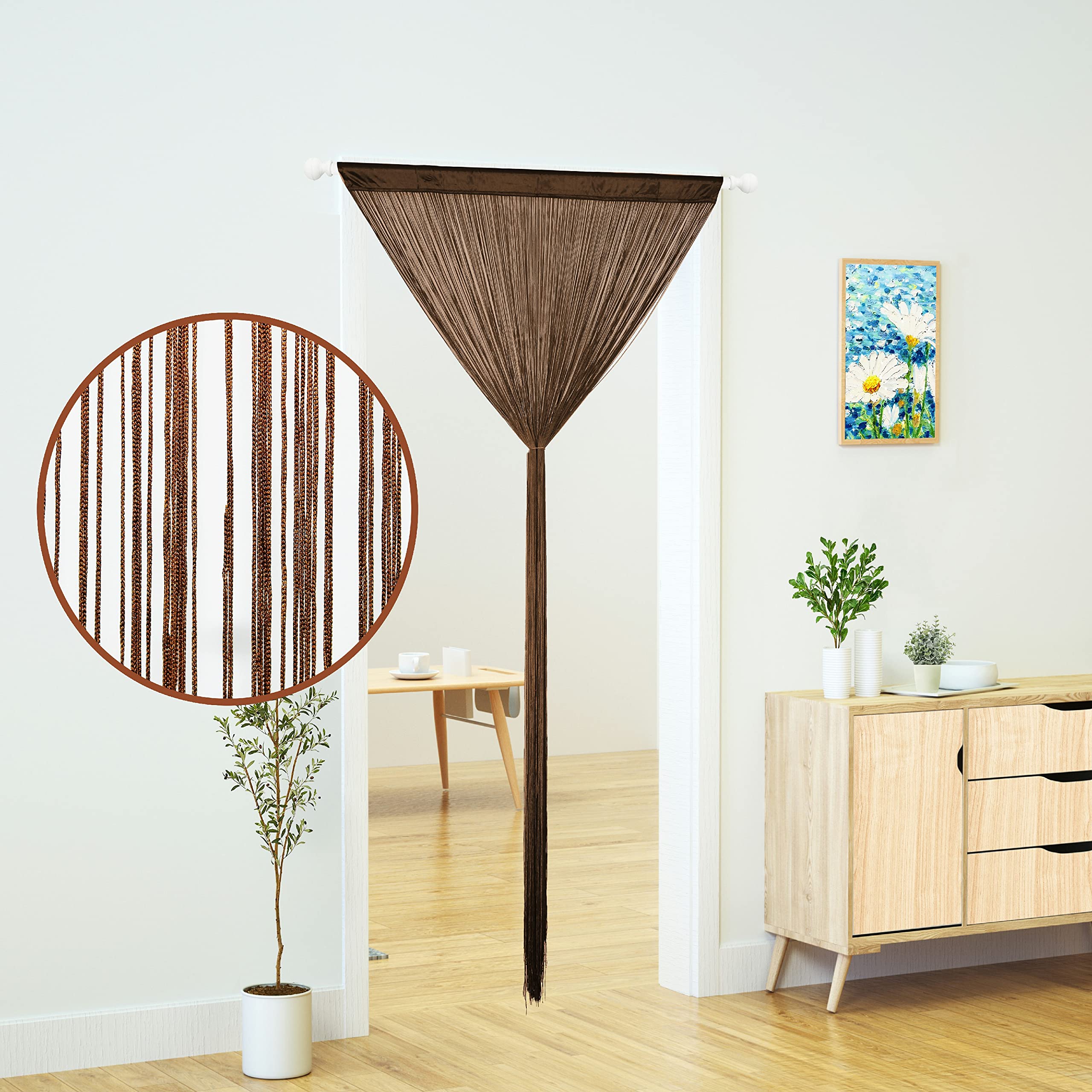 Doorway String Curtain Door Curtains,Boho Hippie Hanging Patio Tassels Screen Room Decor Bedroom Wall Window Closet Kitchen Livi