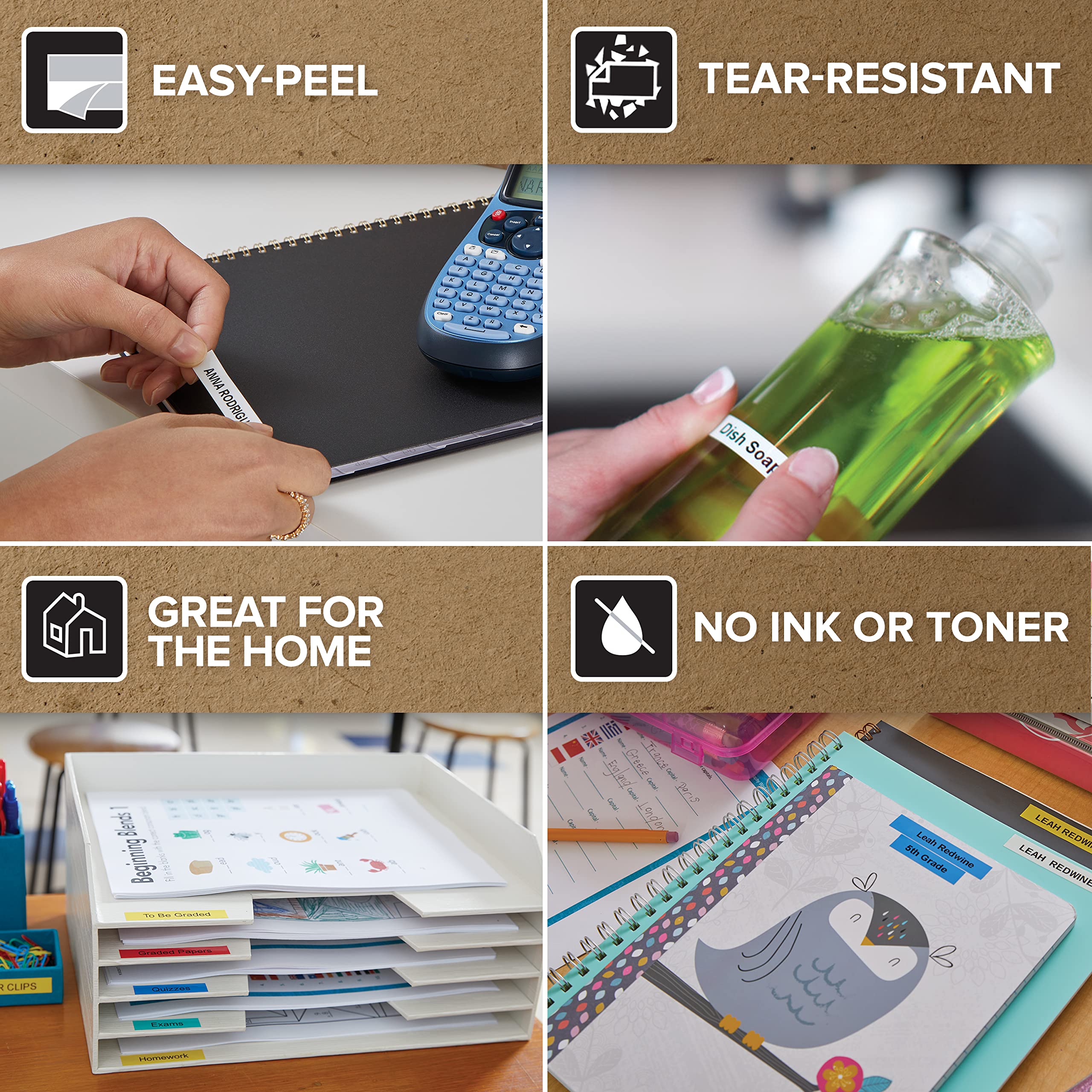 Dymo Label Maker Machine With Tape   100H Letratag Handheld, Comes With 3 Lt Label Tapes. Great For Home & Office Organization