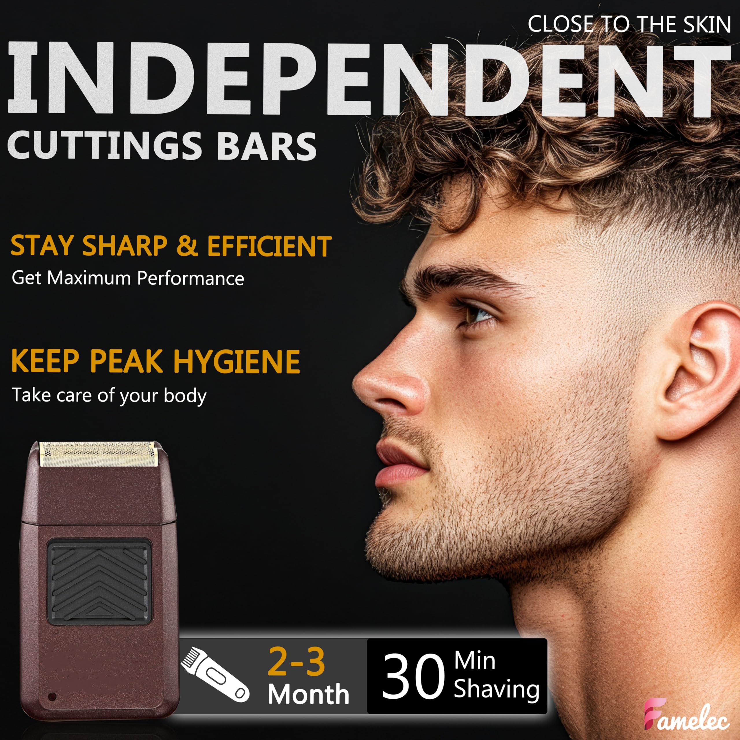 Famelec 2 Pack For Wahl Shaver Foil Replacement Professional 5 Star Series Finale Shaver, Fit For Wahl Super Close Shaver Replac