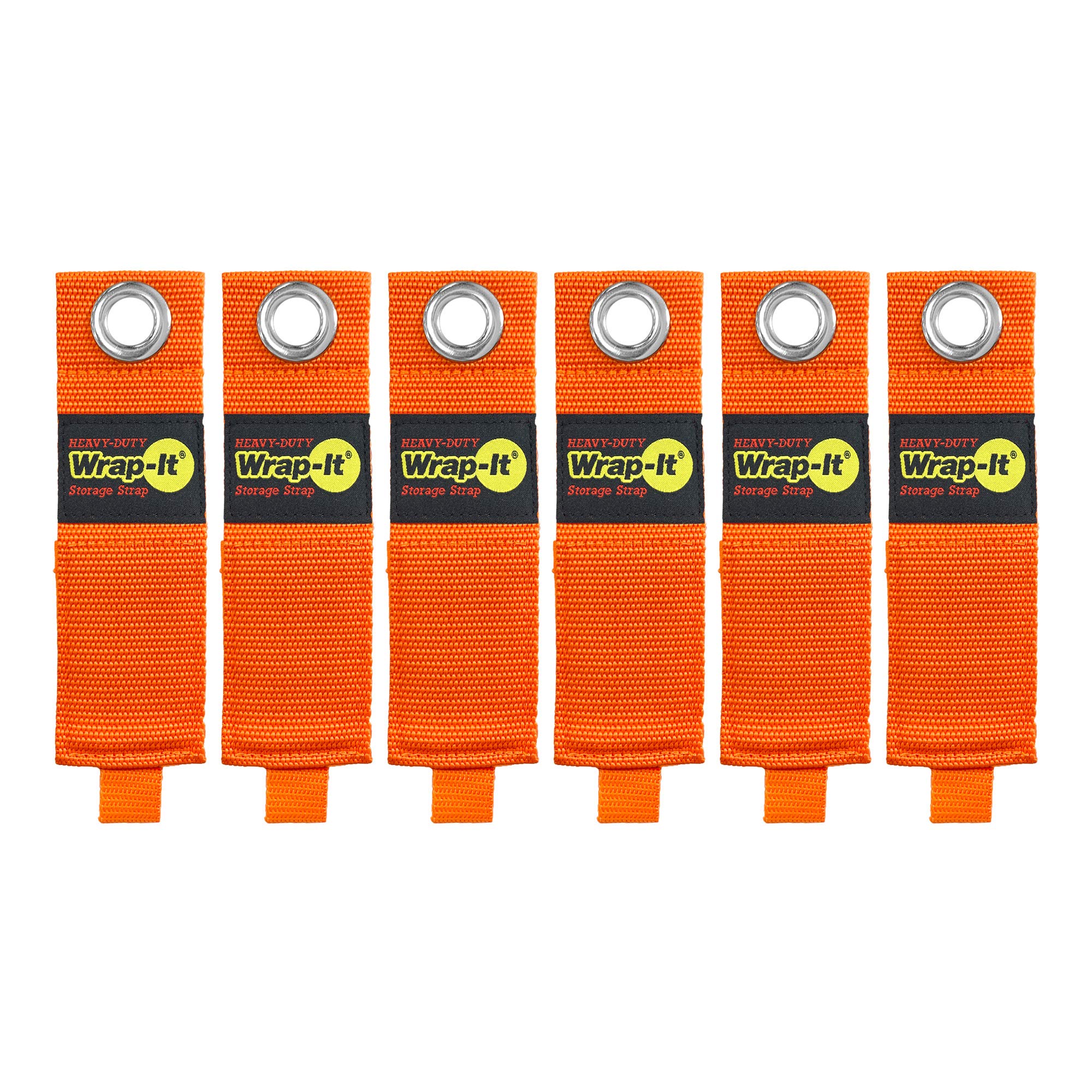 Heavy Duty Wrap It Storage Straps   13 Inch (6 Pack) Blaze Orange   Garage Organizer And Extension Cord Hanger For Garage Gadget