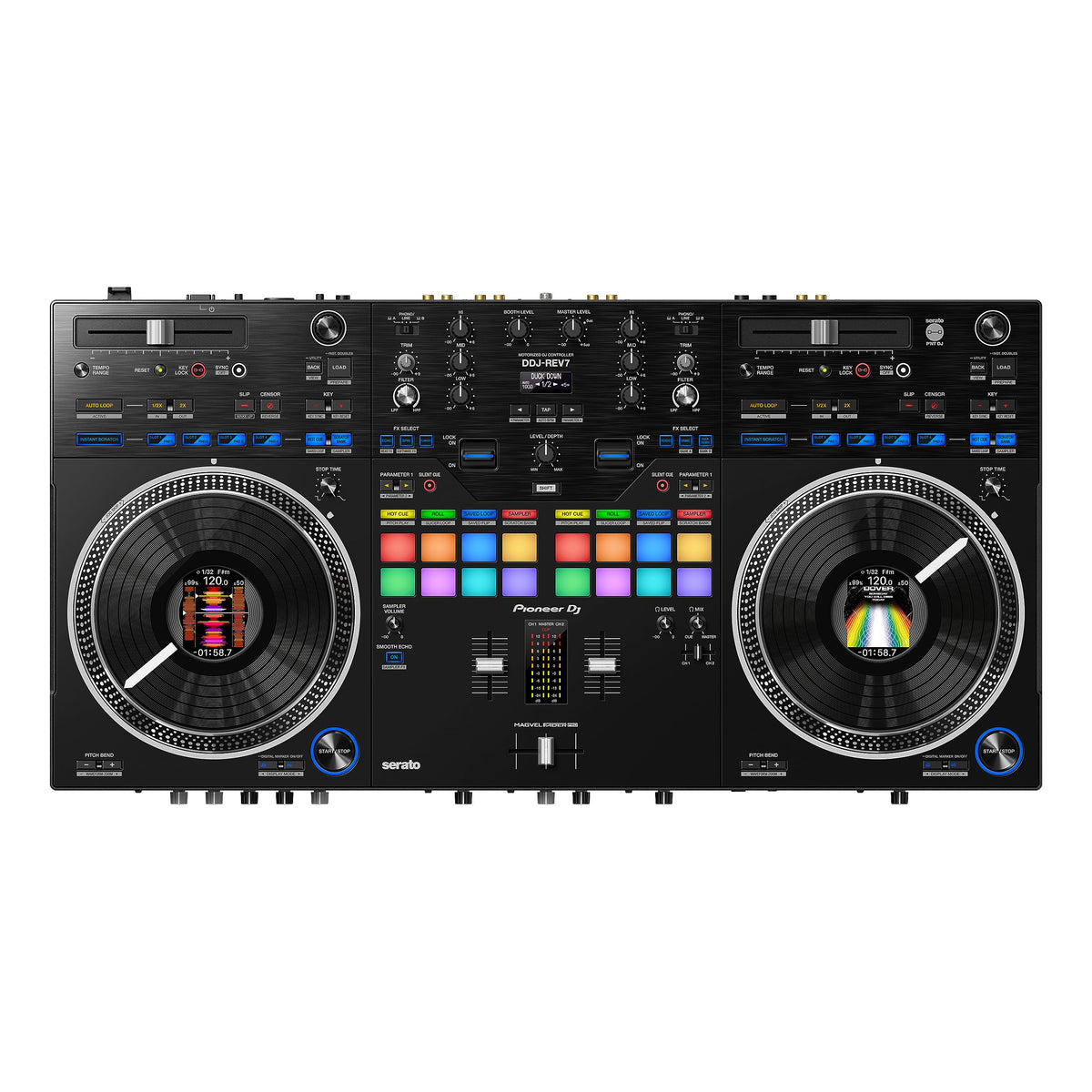 Rev7 Rear View Pioneer Dj Ddj Rev7 2 Deck Serato Dj Controller – Electroeshop