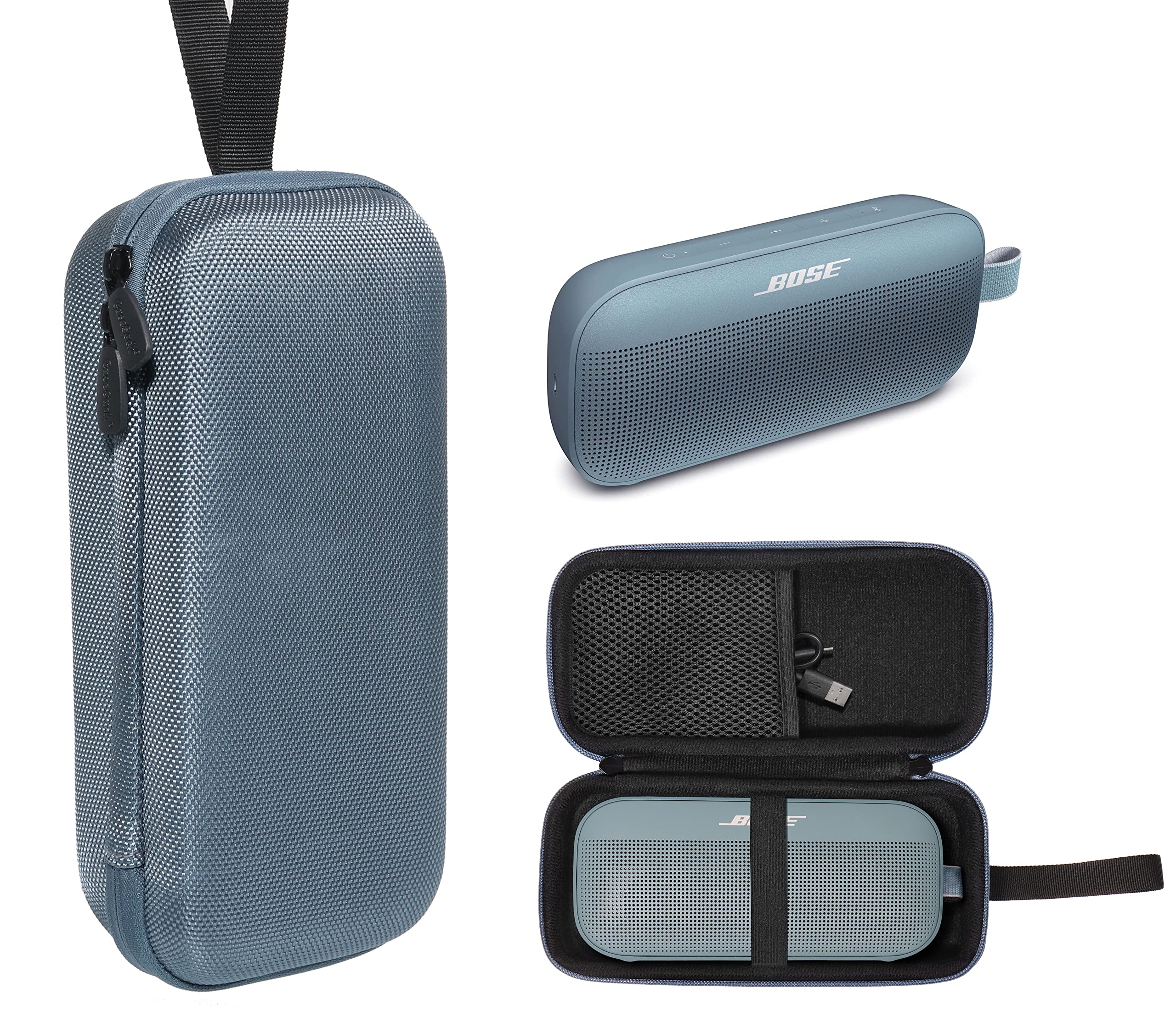 Casesack Case For Bose New Soundlink Flex (2Nd Gen)/Bose Soundlink Flex Bluetooth Portable Speaker (Stone Blue)