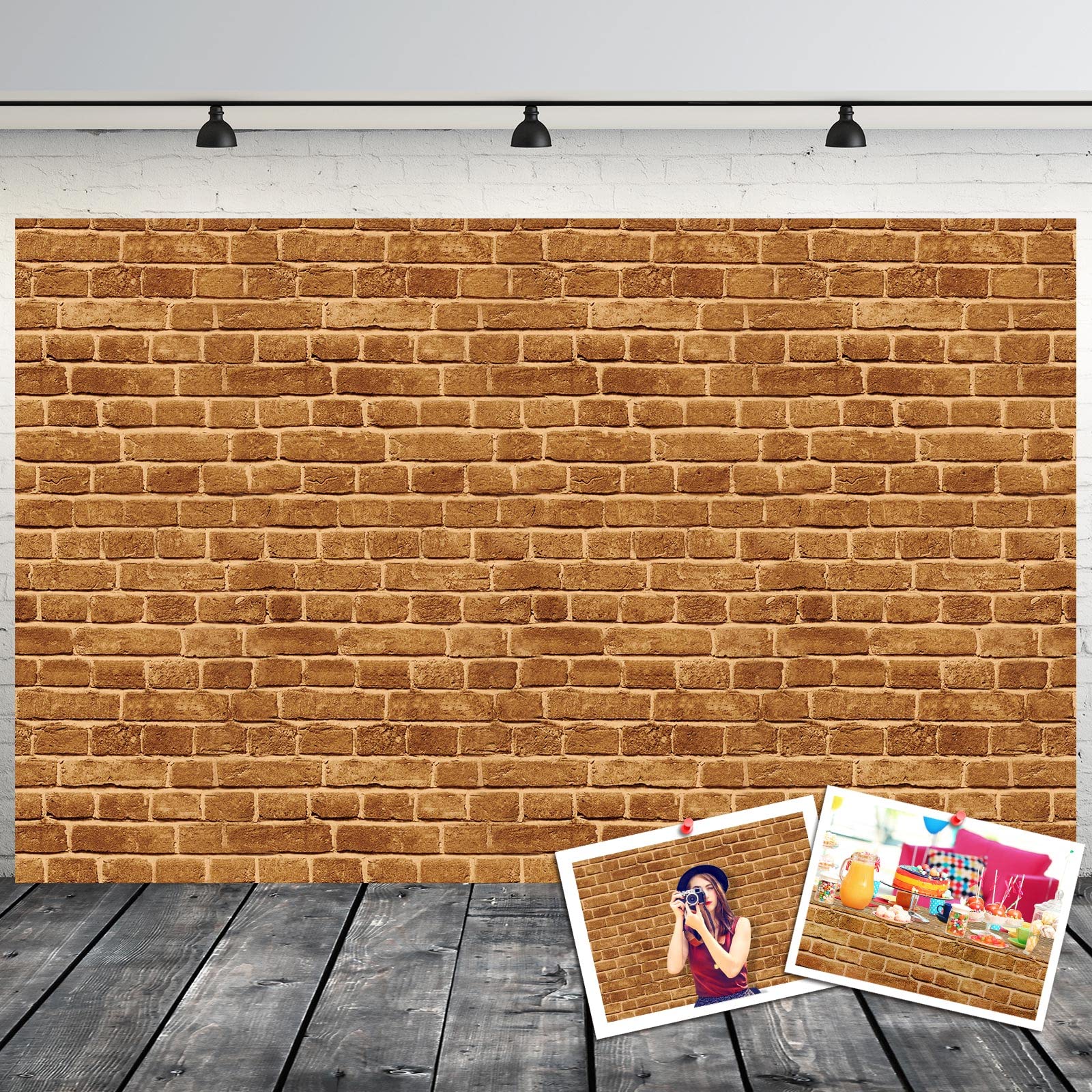 4.5 X 9 Feet Brick Stone Wall Backdrop Brick Wall Tablecloths Magic Wizard Brick Sheet Table Cover Retro Red Brick Backdrop For