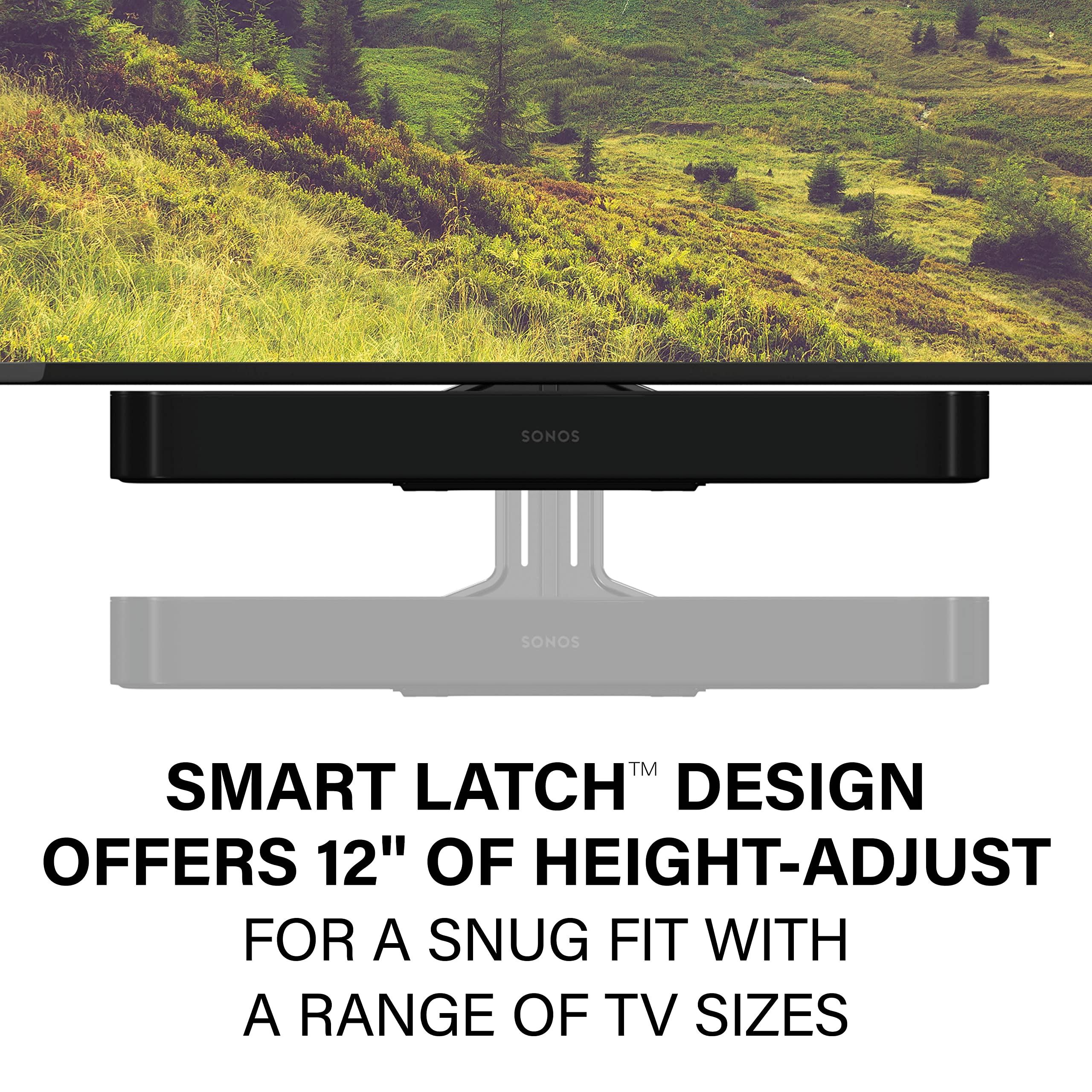 Sanus Soundbar Mount For Sonos Beam   Height Adjustable Up To 12'' & Designed To Work With Any Tv   Custom Fit To The Beam For O