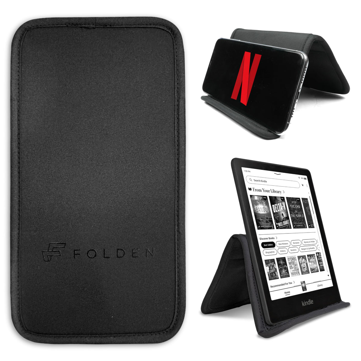 Folden Airplane Phone Holder, Foldable Cell Phone Stand Desk - Flexible Tablet And Phone Holder For Bed, Desk, Office, Treadmill