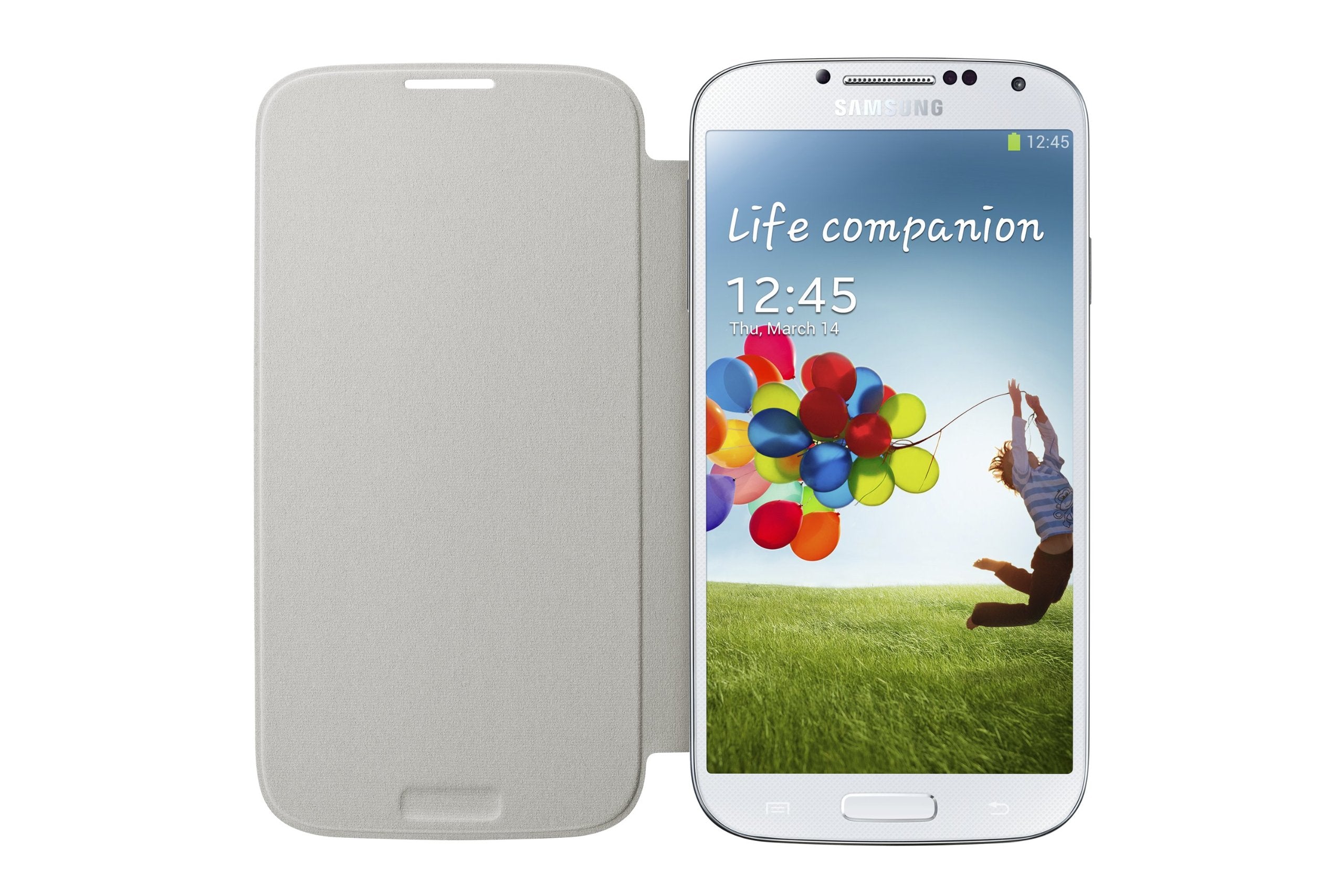 Samsung Galaxy S4 Flip Cover Folio Case (White)