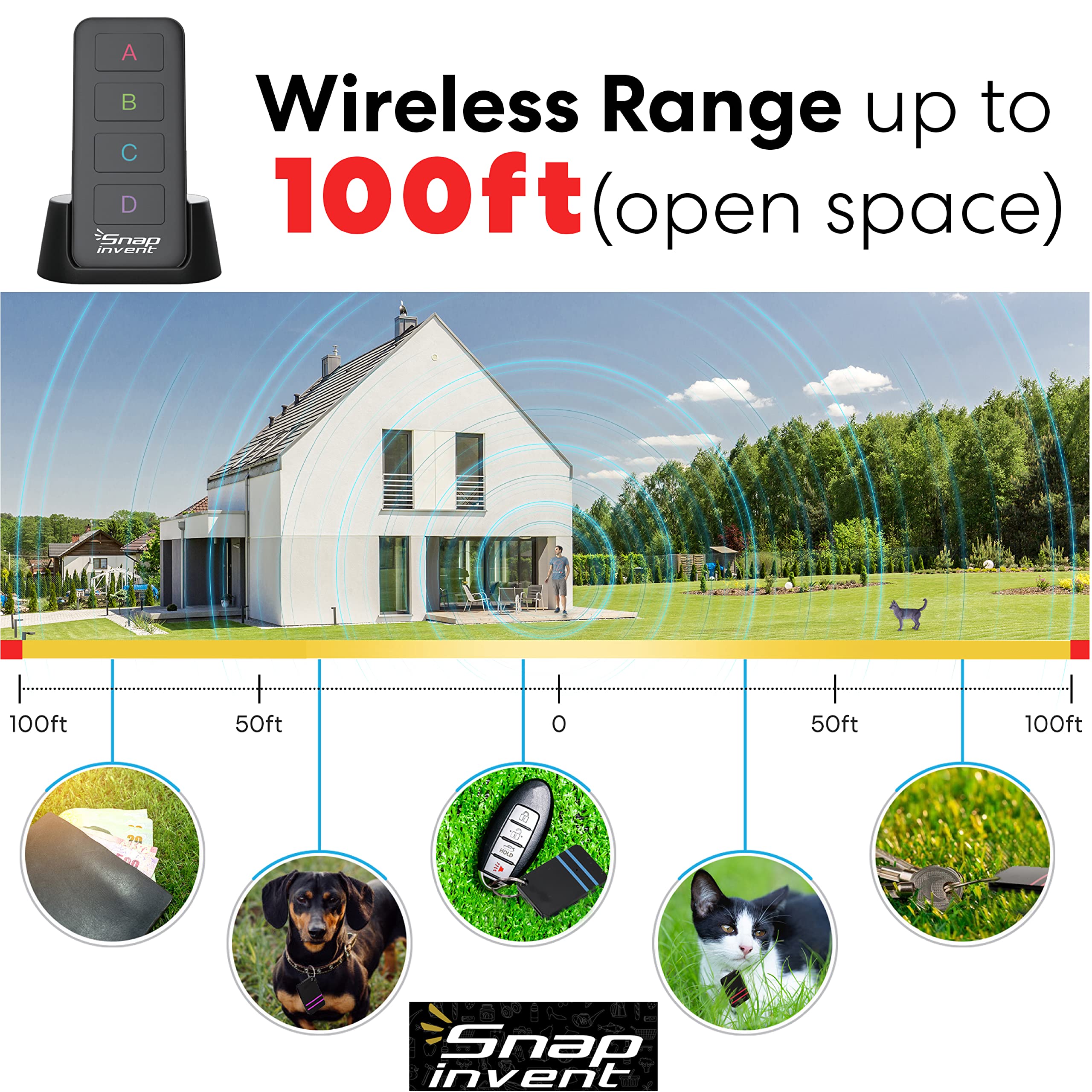Key Finder Trackers & Retriever with Metal Key Hooks - Beeper Tag ...