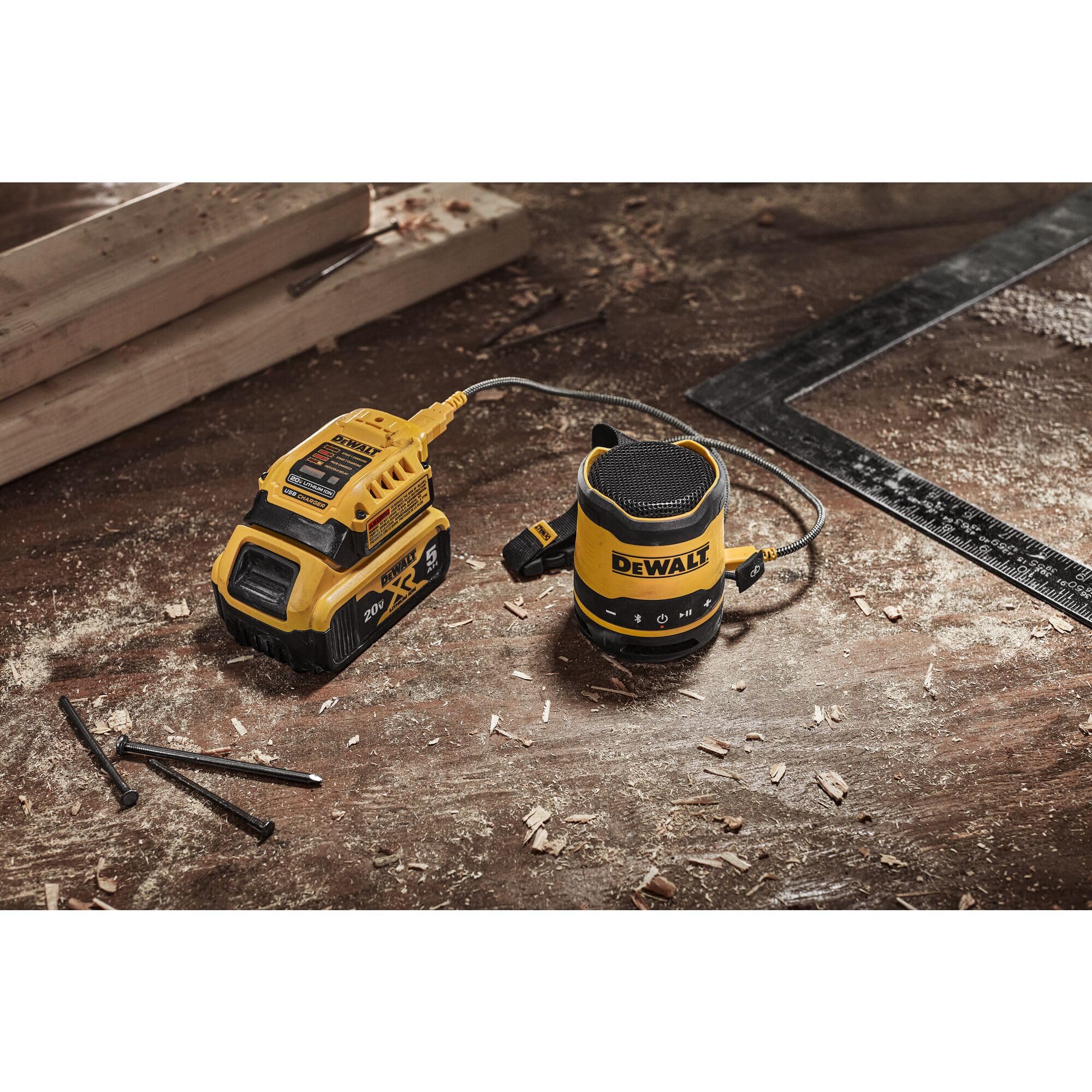 Dewalt Bluetooth Speaker, Usb C Rechargeable, Jobsite (Dcr008)