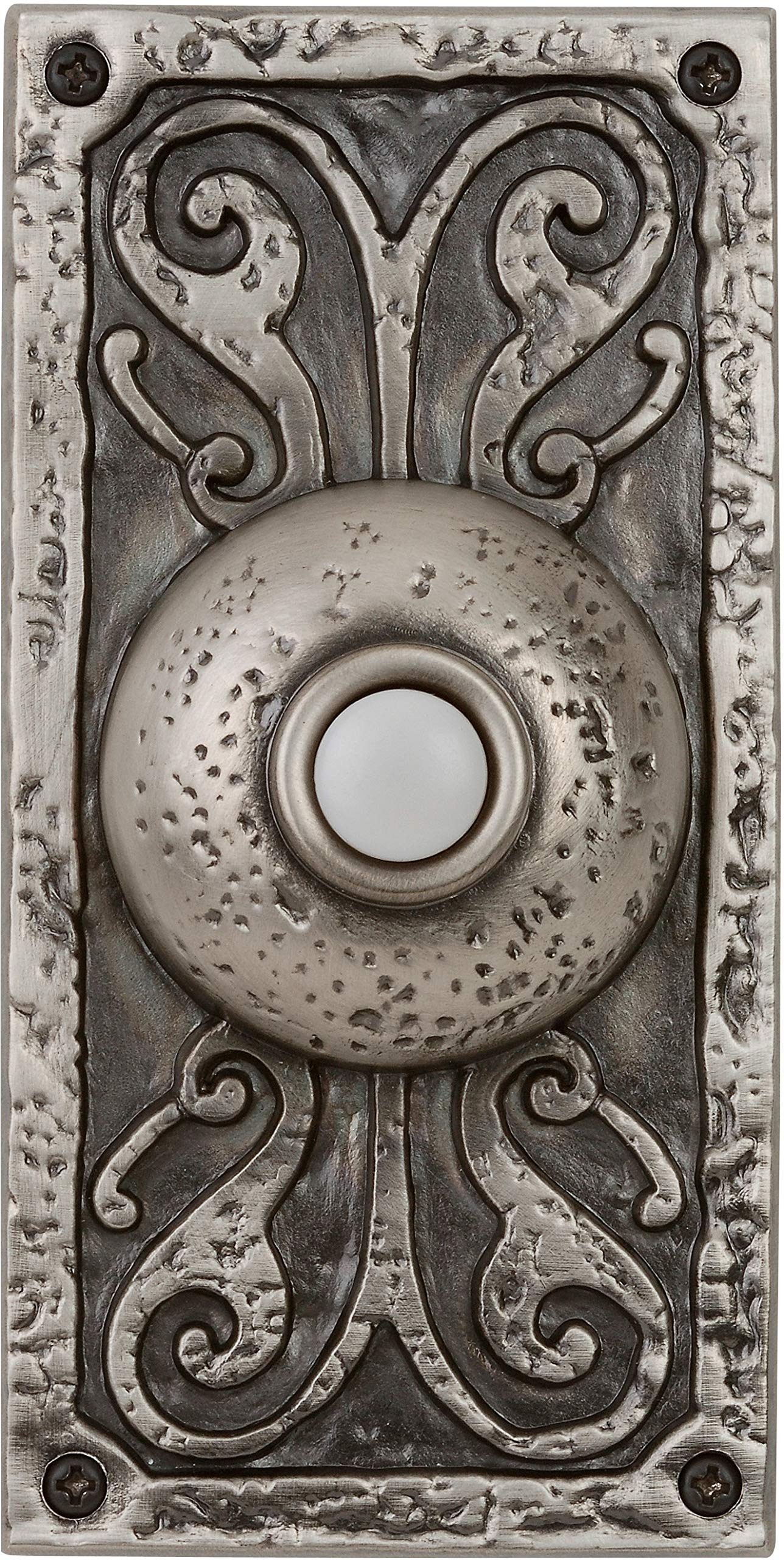 Craftmade Pb3037 Ap Designer Surface Mount Lighted Doorbell Led Push Button, Antique Pewter (5.25''H X 2.63''W)