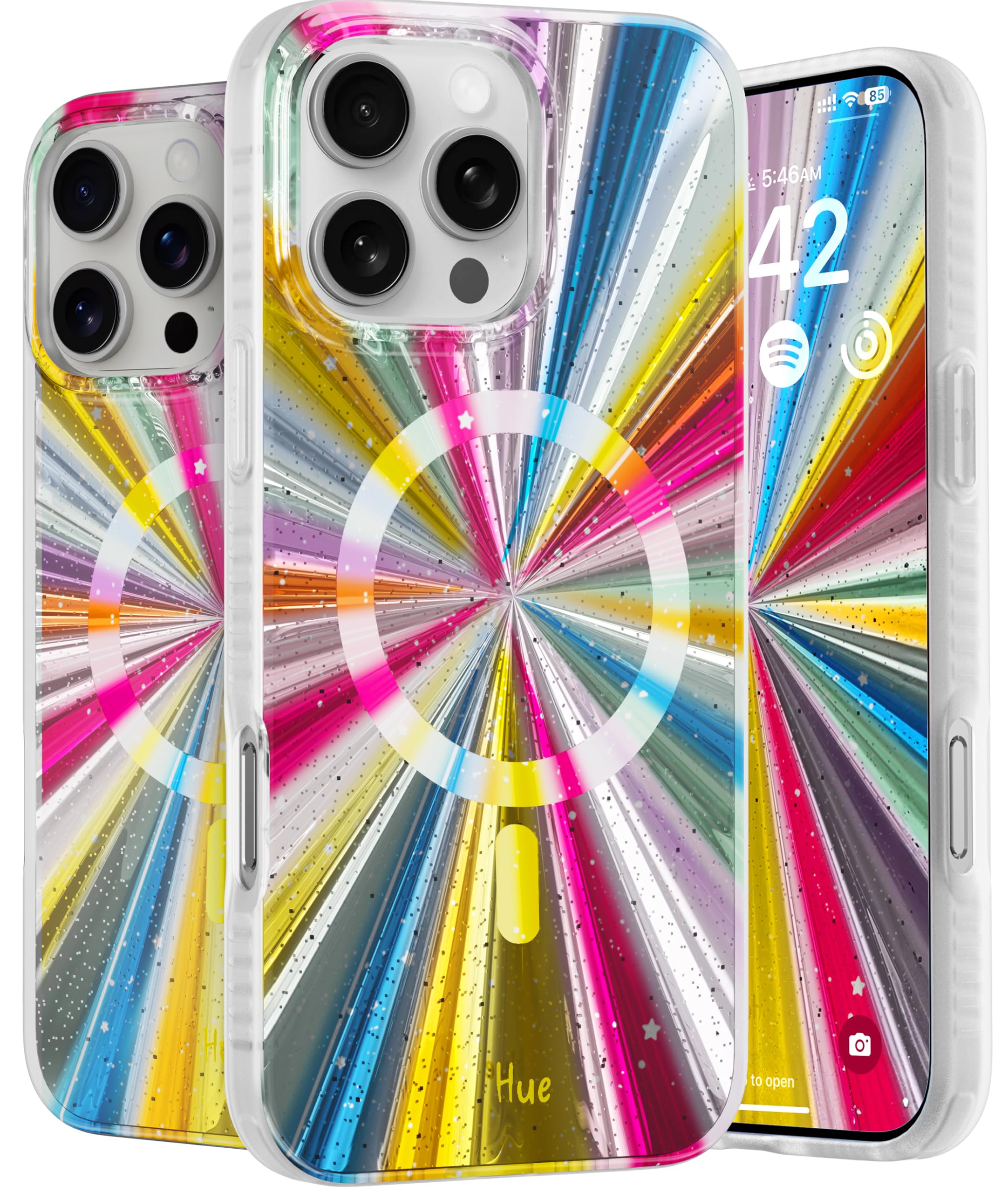 Lonli Hue   For Iphone 16 Pro Max Case [Compatible With Magsafe]   Cosmic Portal Phone Case   [360 Shock Absorbent Bumper]   Cut