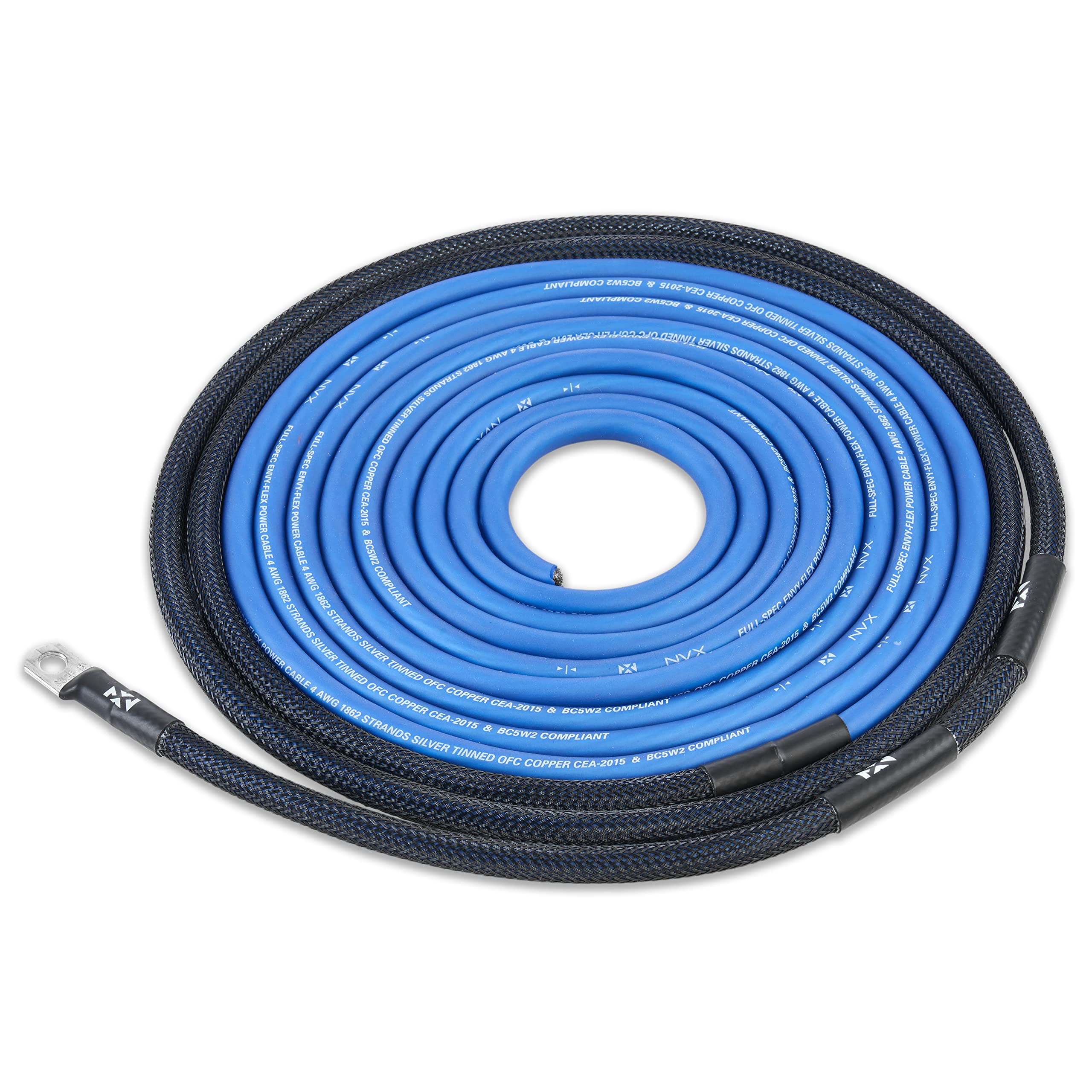 Nvx True 4 Gauge Awg 100% Ofc Complete Amplifier Wiring Kit With 4 Channel Rca Cable   Xkit44