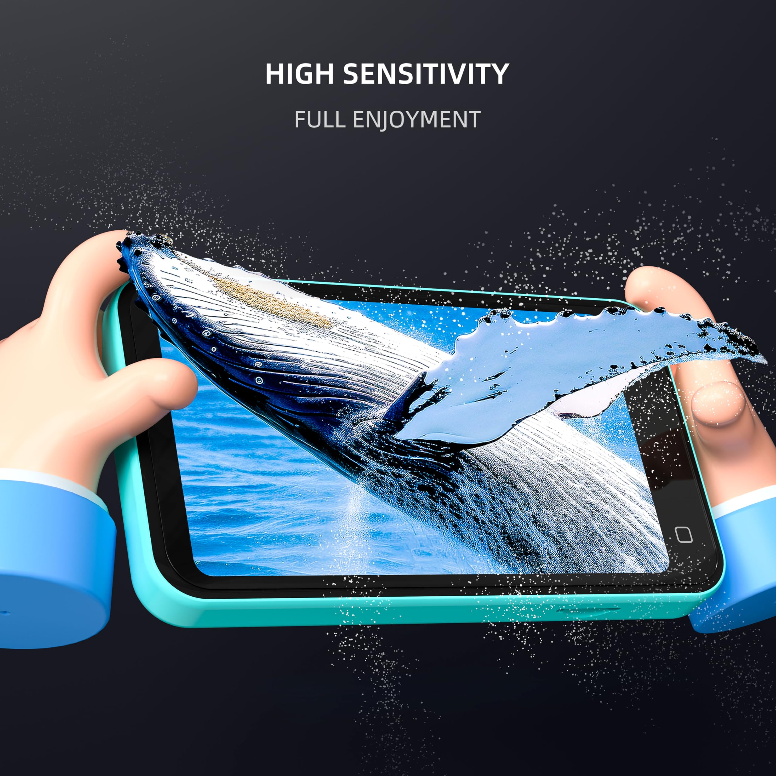 Timmkoo 3 Pack Screen Protector Q3E And Q5 Q8 Mp3 Player, Anti Scratch, Hd Clear Tempered Glass Film With Easy Installation Frame