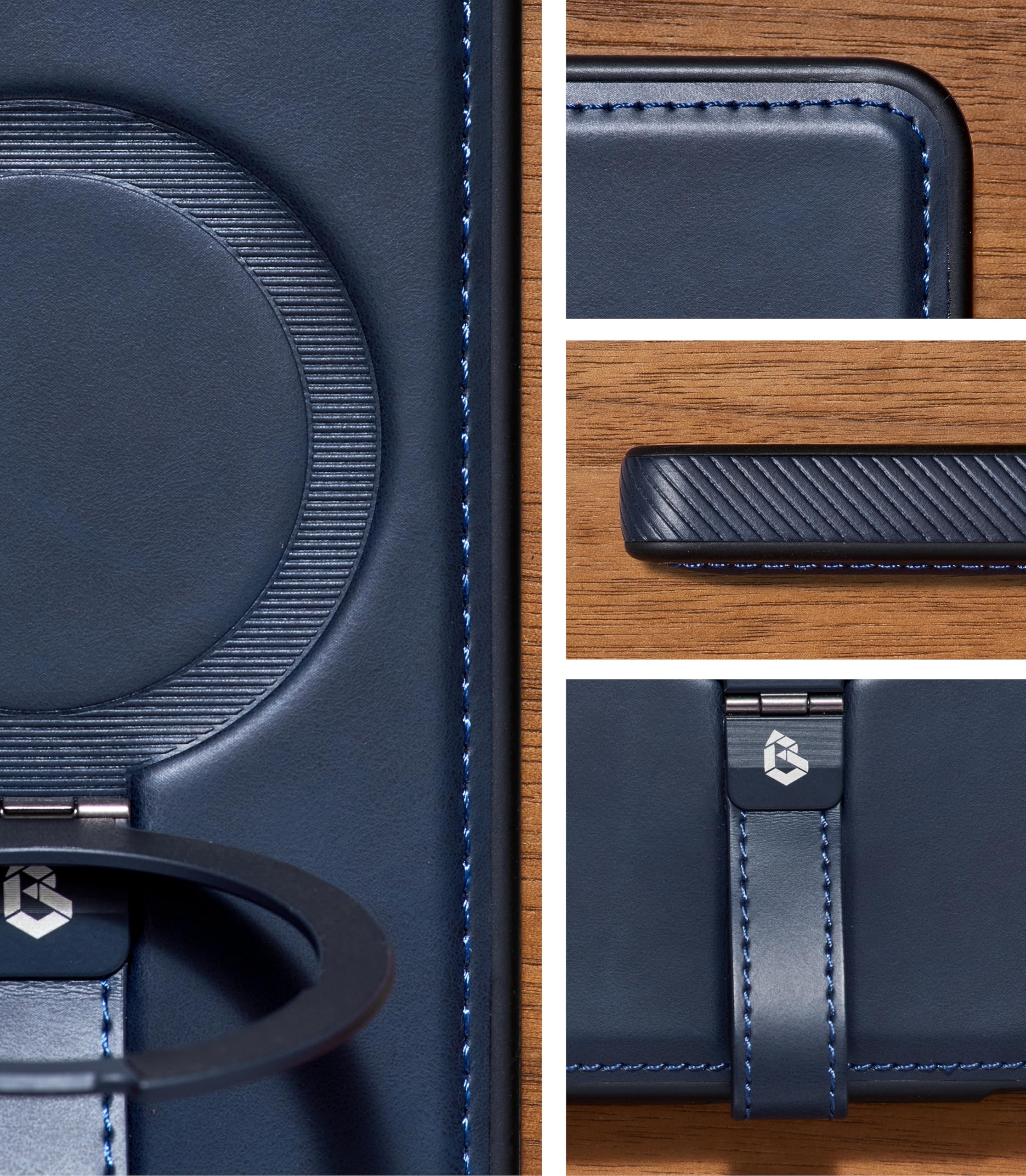 For Samsung Galaxy S25 Edge Case With Anti-Slip Grip Magnetic Stand, With Screen Protector, Protective S25 Edge Leather Case, Co