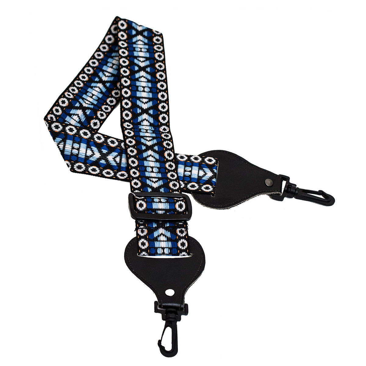 Performance Plus Adjustable Length Woven Banjo Strap With No Scratch Hooks Midnight Sky Blue (Gs7 Bl)