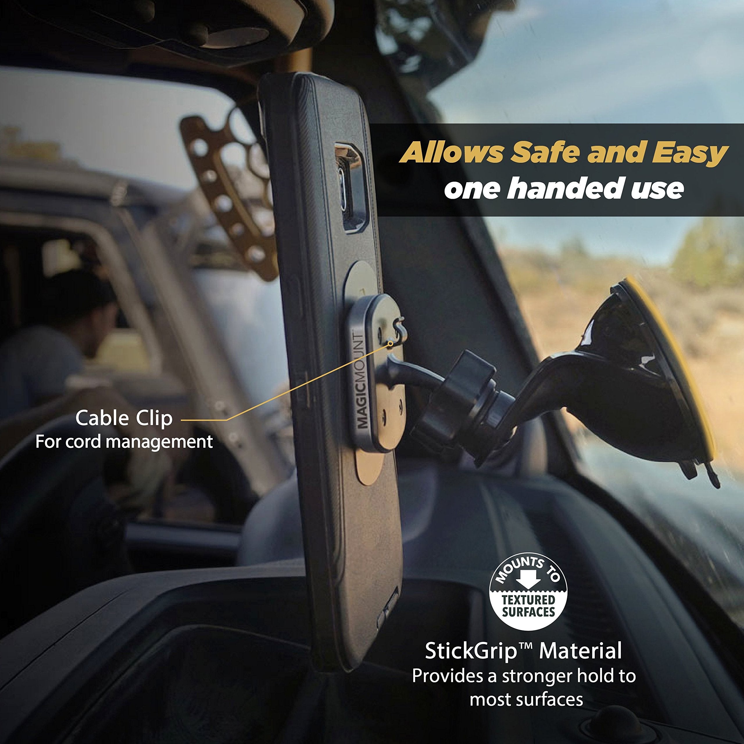 Scosche Mpwd2Pk Ub Magicmount Pro Magnetic Car Phone Holder Mount With Suction Cup   360 Degree Adjustable Head, Universal With