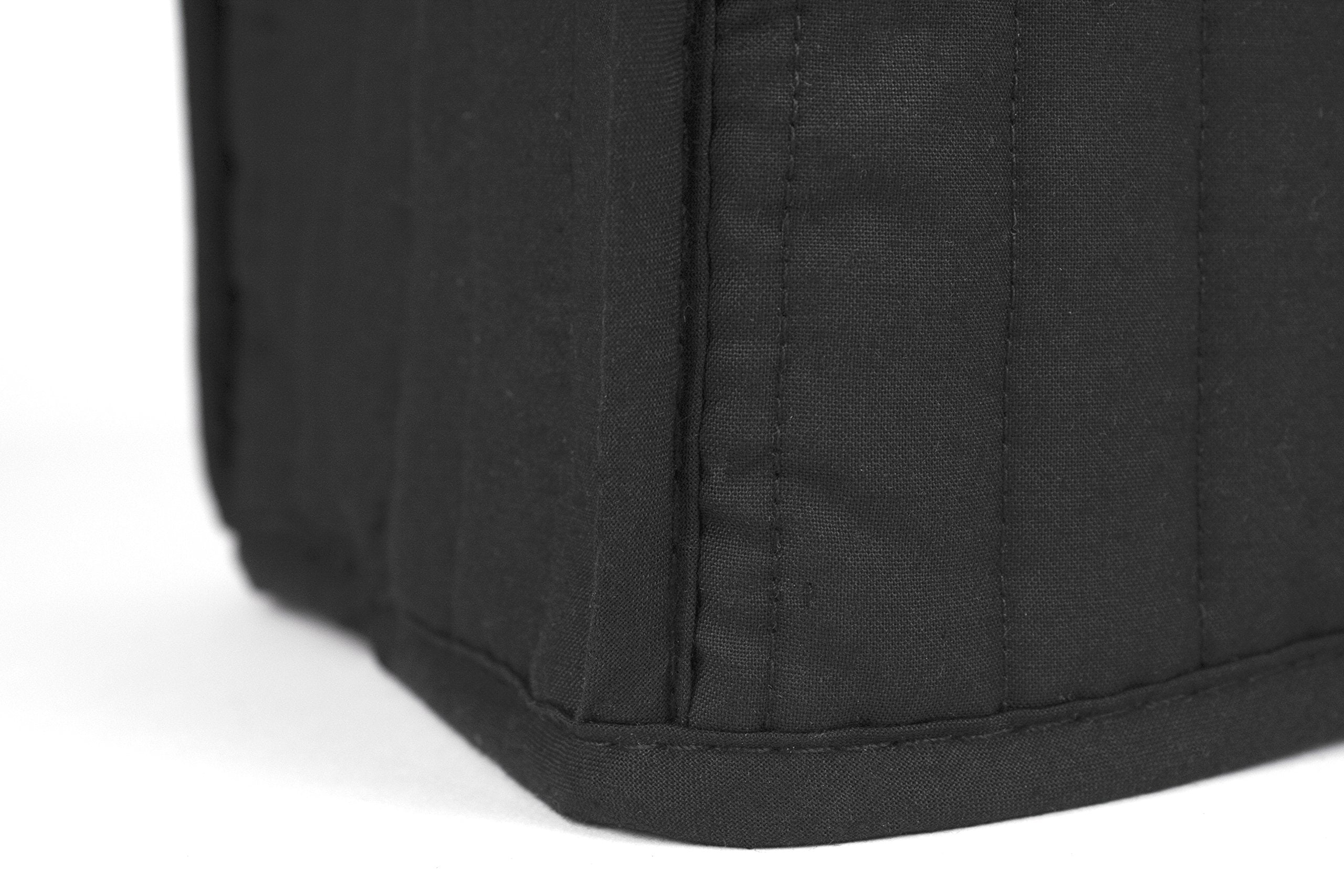 Ritz Premium Universal Two Slice Toaster Cover, 11.25' X 5.75' X 7', Polyester And Cotton Quilted, Fingerprint Protector, Super Soft Appliance Cover And Dust Cover, Black