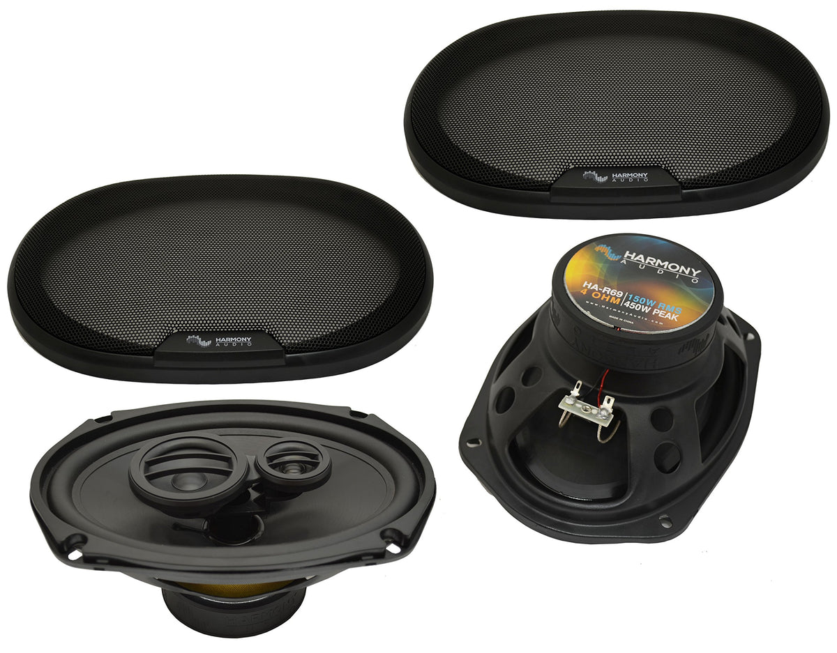 Harmony Audio Ha R69 Car Stereo Rhythm Series 6X9 Replacement 450W Speakers