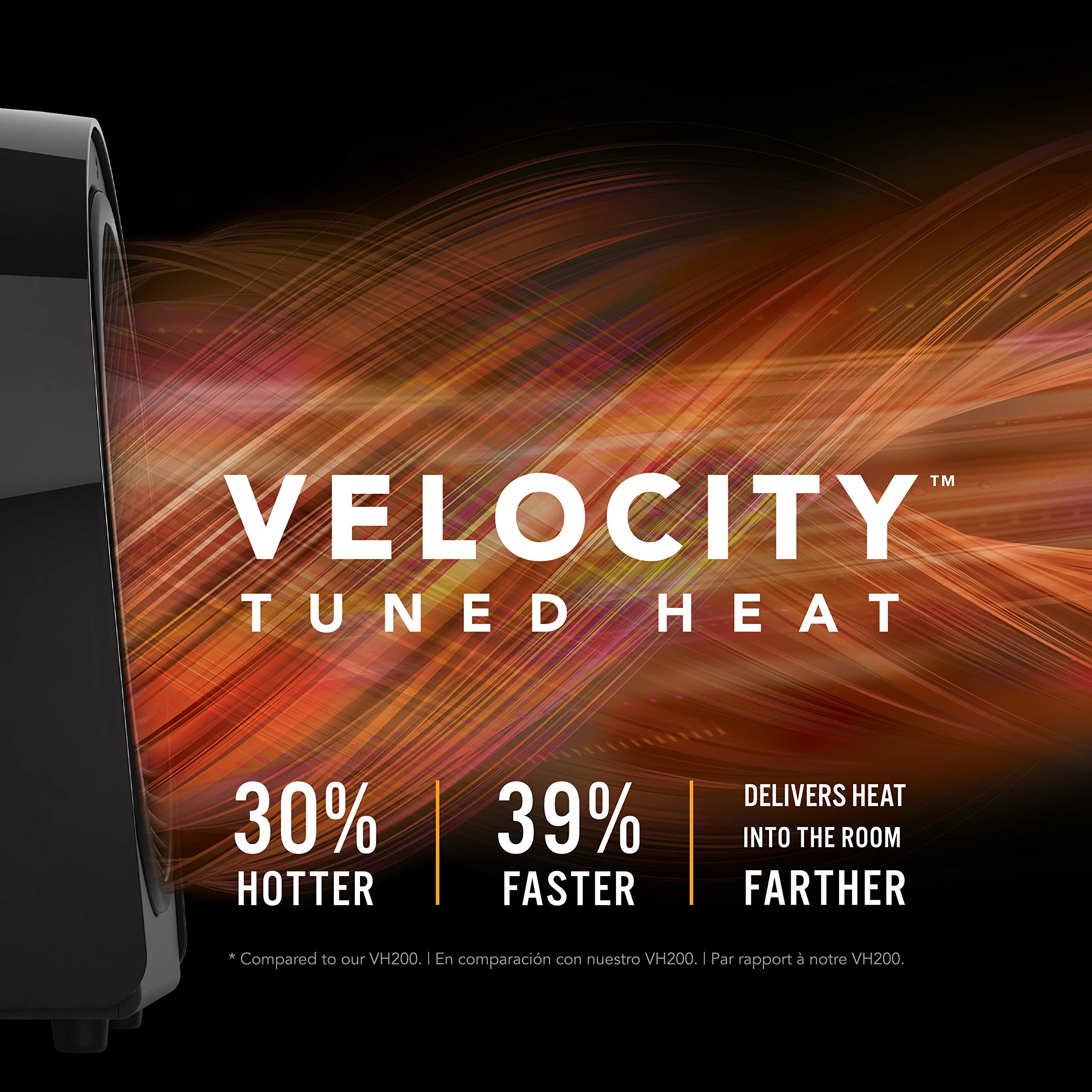 Vornado Velocity 3R Whole Room Space Heater With Timer, Adjustable Thermostat, And Advanced Safety Features, Black