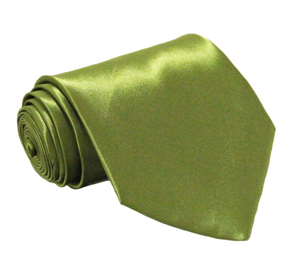 Soophen New Mens Necktie Solid Satin Neck Tie Olive