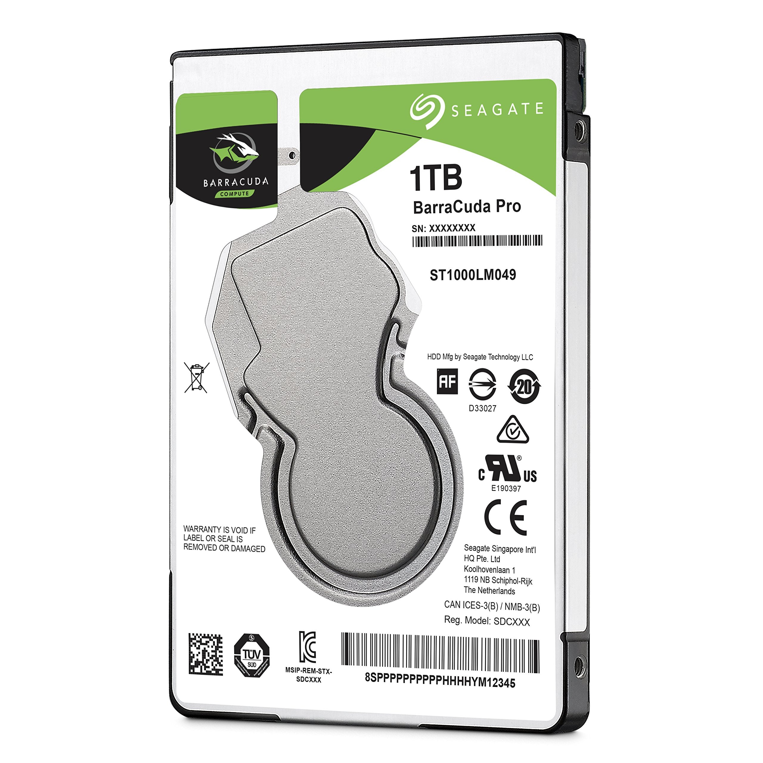 Seagate BarraCuda Pro 1TB Internal Hard Drive Performance HDD � 2.5 Inch SATA 6 Gb/s 7200 RPM 128MB Cache for Computer Desktop PC Laptop, Data Recovery � Frustration Free Packaging (ST1000LM049)