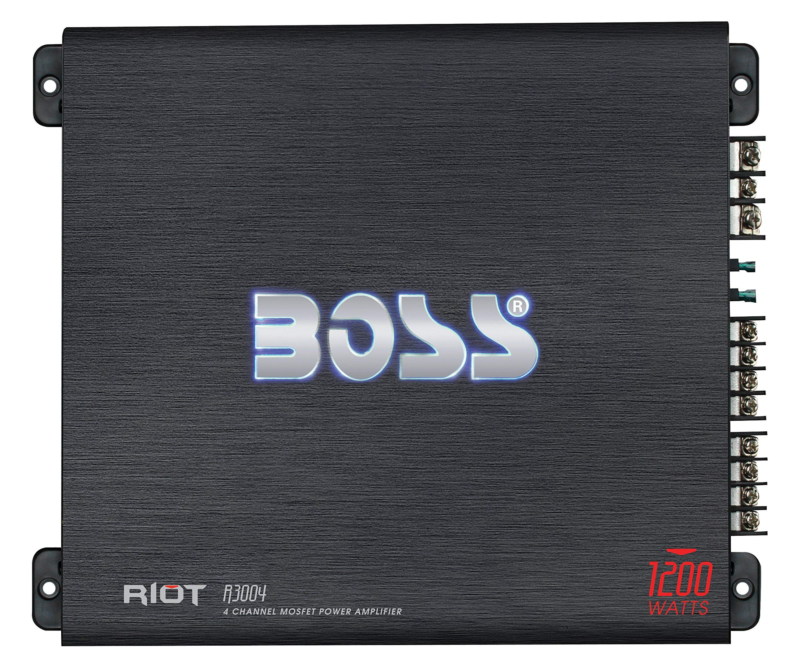 Boss Audio Systems R3004 4 Channel Car Amplifier   1200 Watts, 2/4 Ohm Stable, Class A/B, Full Range, Bridgeable, Mosfet Power S