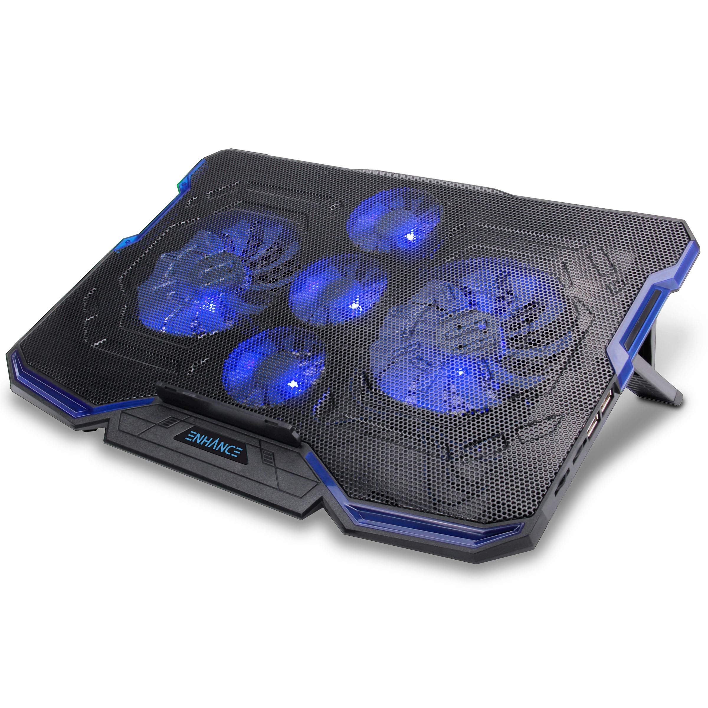 Enhance Cryogen Gaming Laptop Cooling Pad   Fits Up To 17 Inch Computer   Adjustable Laptop Cooling Stand With 5 Ultra Quiet Coo