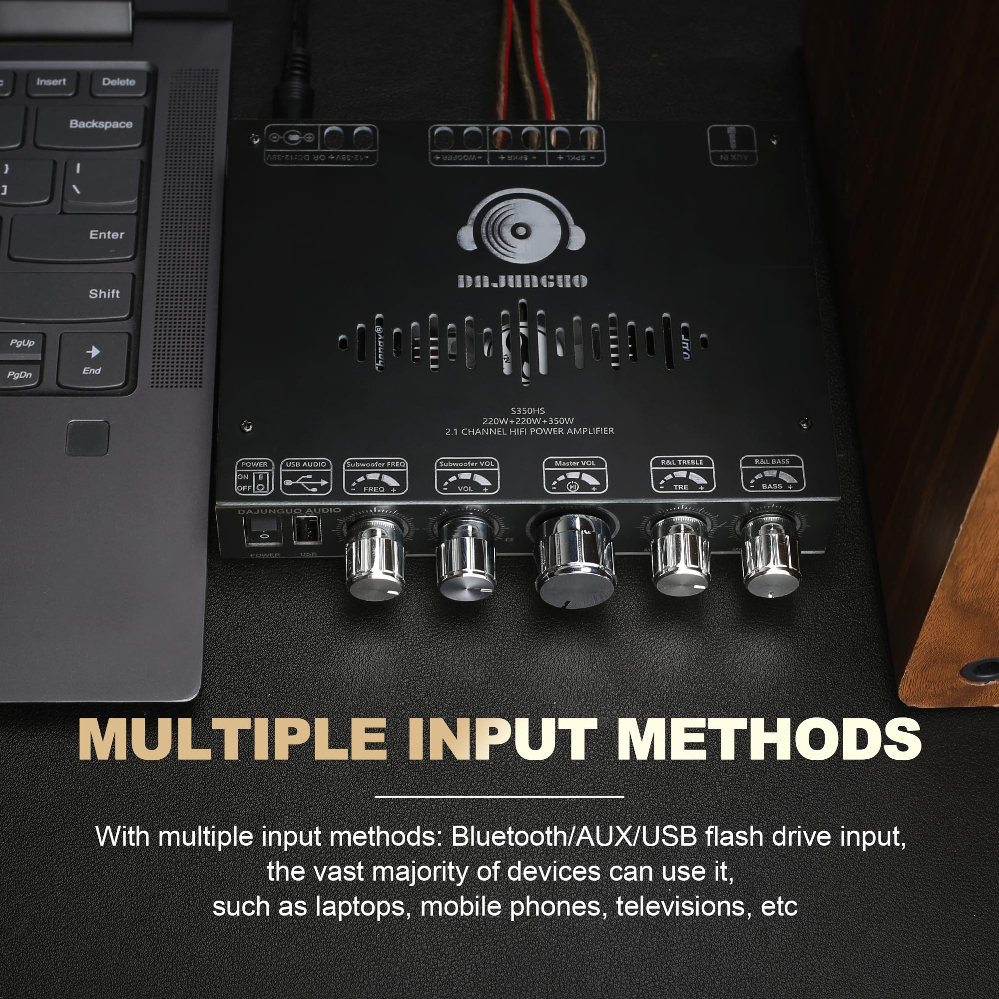 S350Hs Tpa3251 Bluetooth Power Amplifier Board With Subwoofer 2.1 Channel 220W  2+350W, 12V 38V Audio Power Amplifier Module Wit