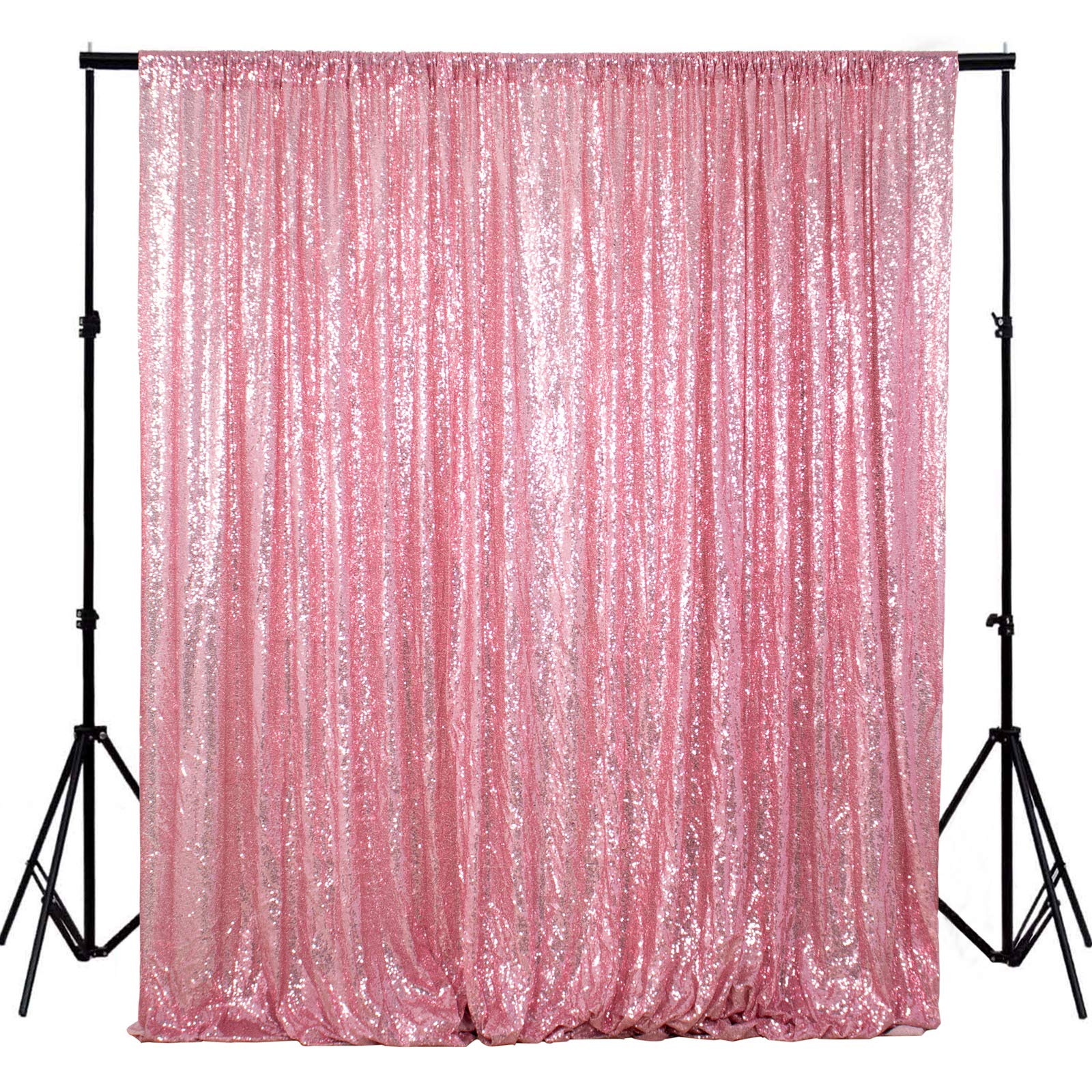 Shidianyi 4Ftx6Ft Fuchsia Pink Sequin Photo Backdrop, Wedding Photo Booth,Photography Background (Fuchsia Pink)