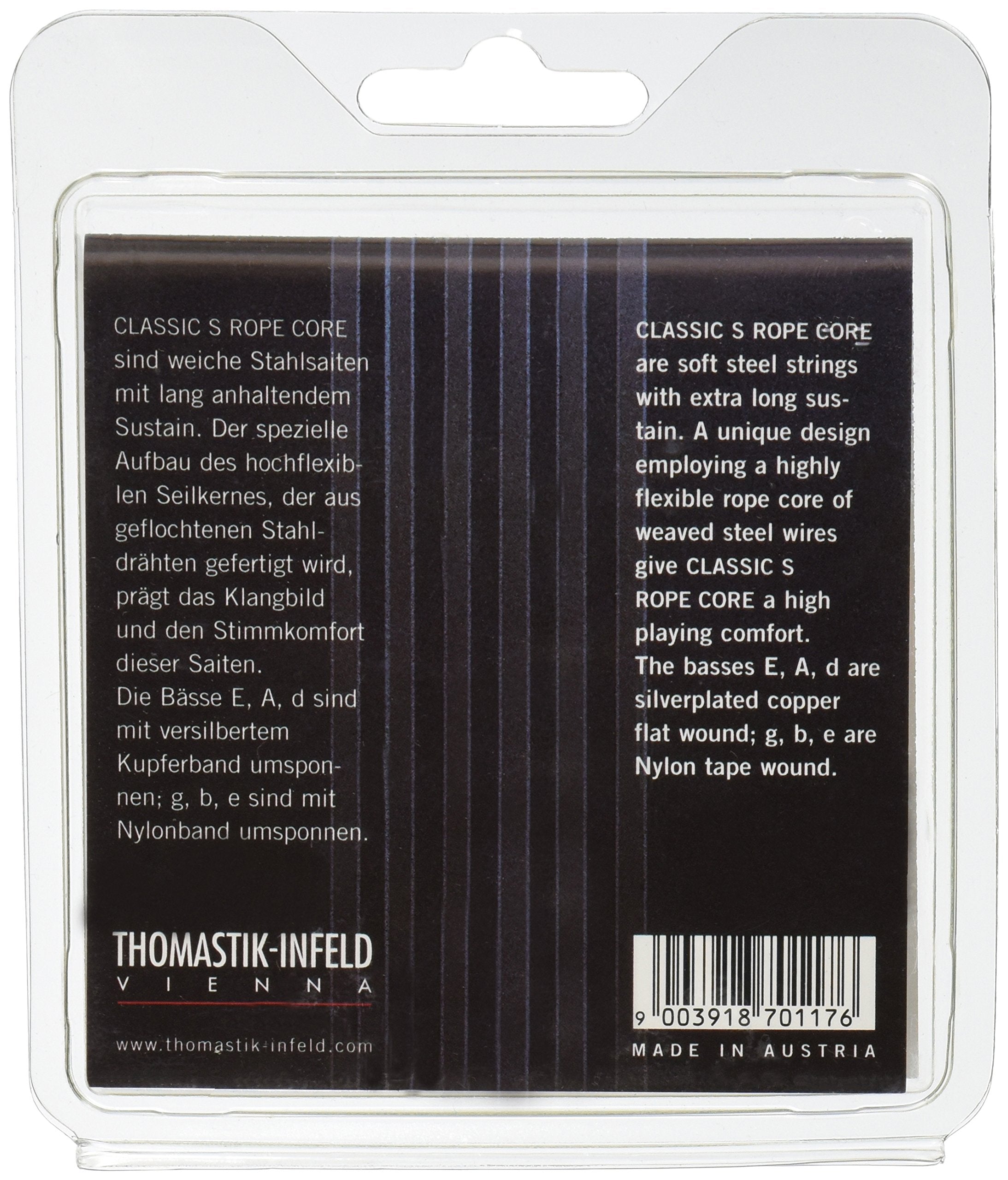 Thomastik Infeld Kr116 Classical Guitar Strings: Classic S Series Rope Core Set W/Nylon Tape Trebles E, B, G, D, A, E