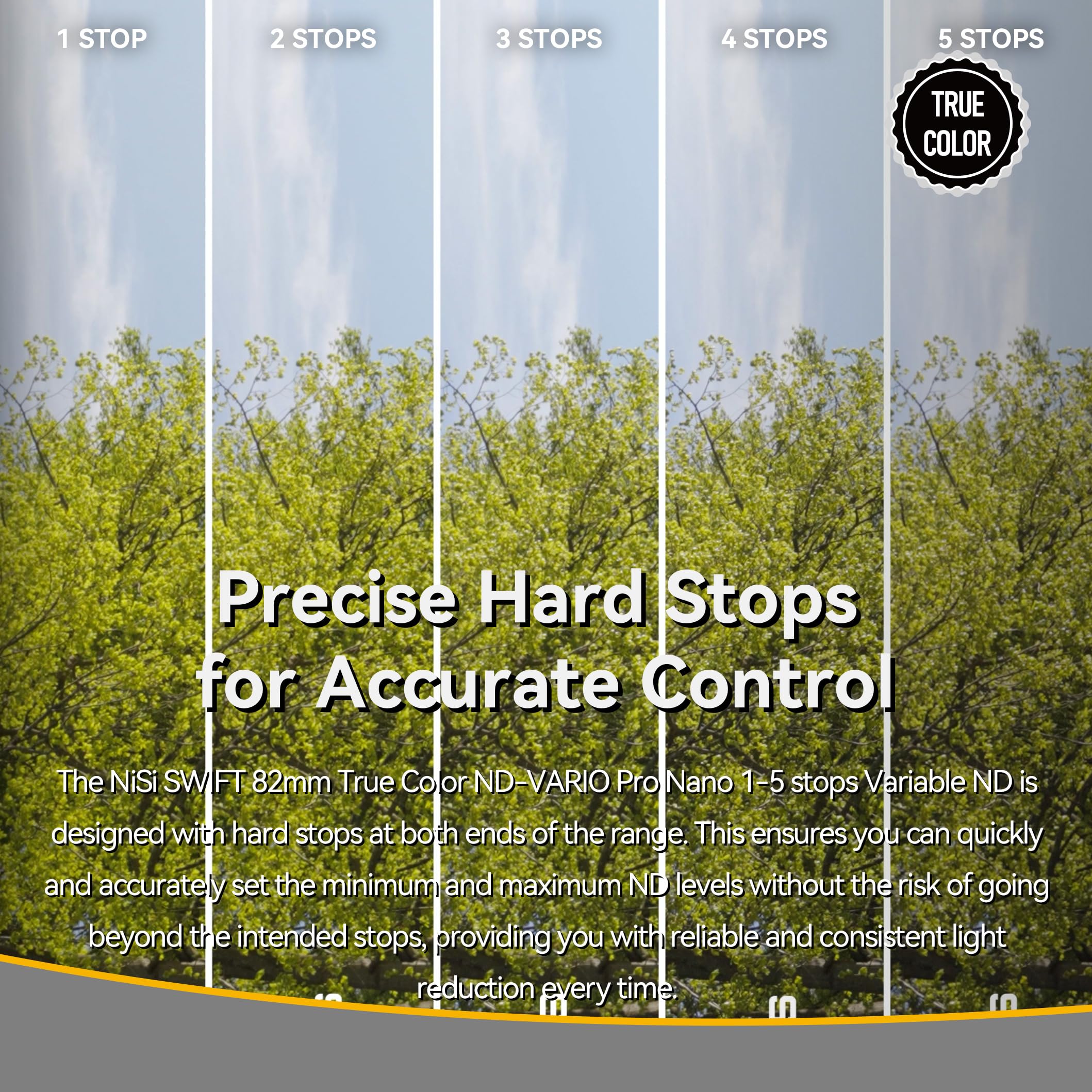 Nisi 67Mm Swift True Color Nd Vario   Variable Neutral Density Filter 1 5 Stops (Nd2 Nd32)   Adjustable Nd, Compatible With Nisi