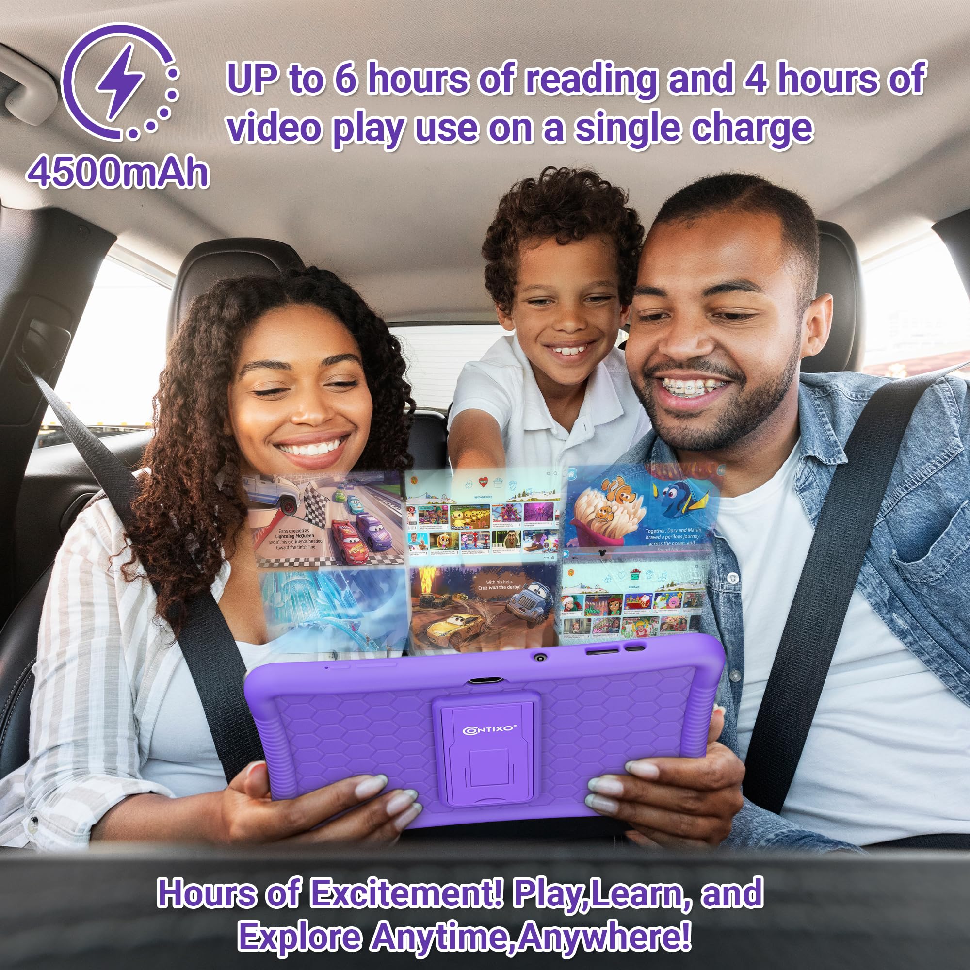 Contixo 10-Inch Kids Tablet - Ages 3-12, 80 Disney Ebooks ($350 Value), 32Gb Storage, Android, Parental Controls, Silicone Case