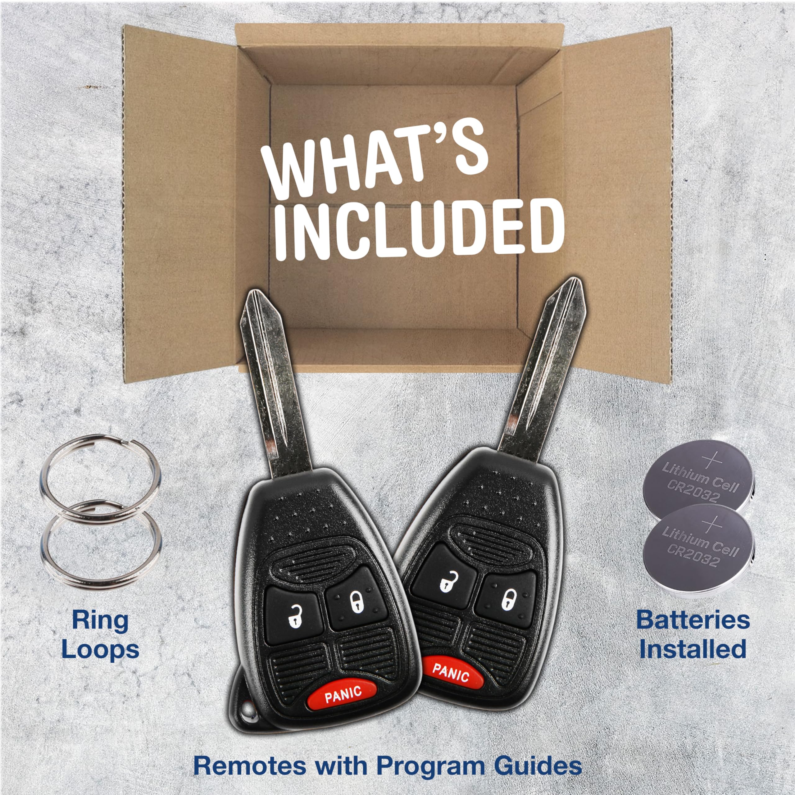 Keylessoption Keyless Entry Remote Control Car Key Fob Replacement For Oht692427Aa Kobdt04A (Pack Of 2)