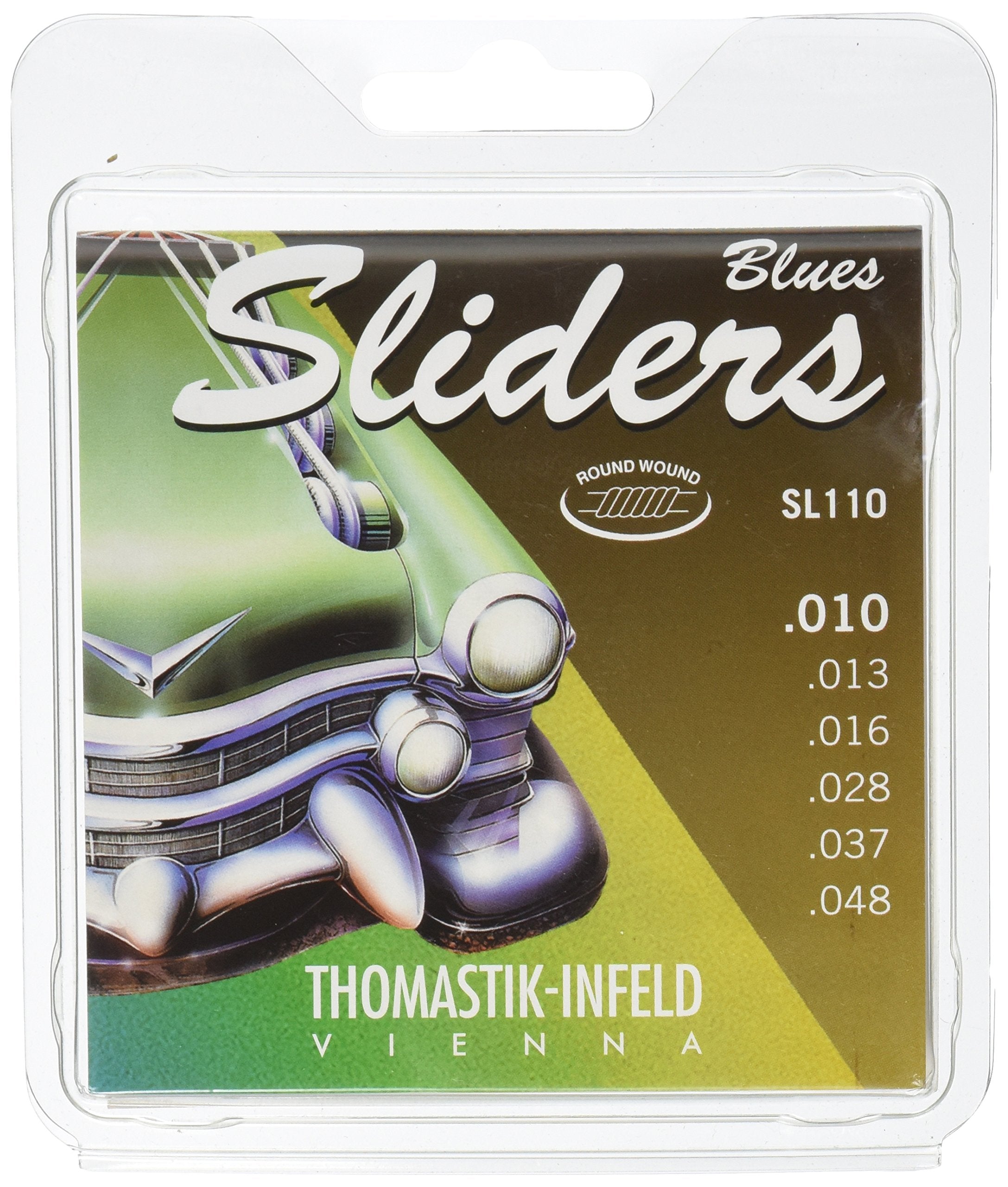 Thomastik Infeld Sl 110 Blues Sliders Round Wound Electric Guitar String Set, Natural,Sl110