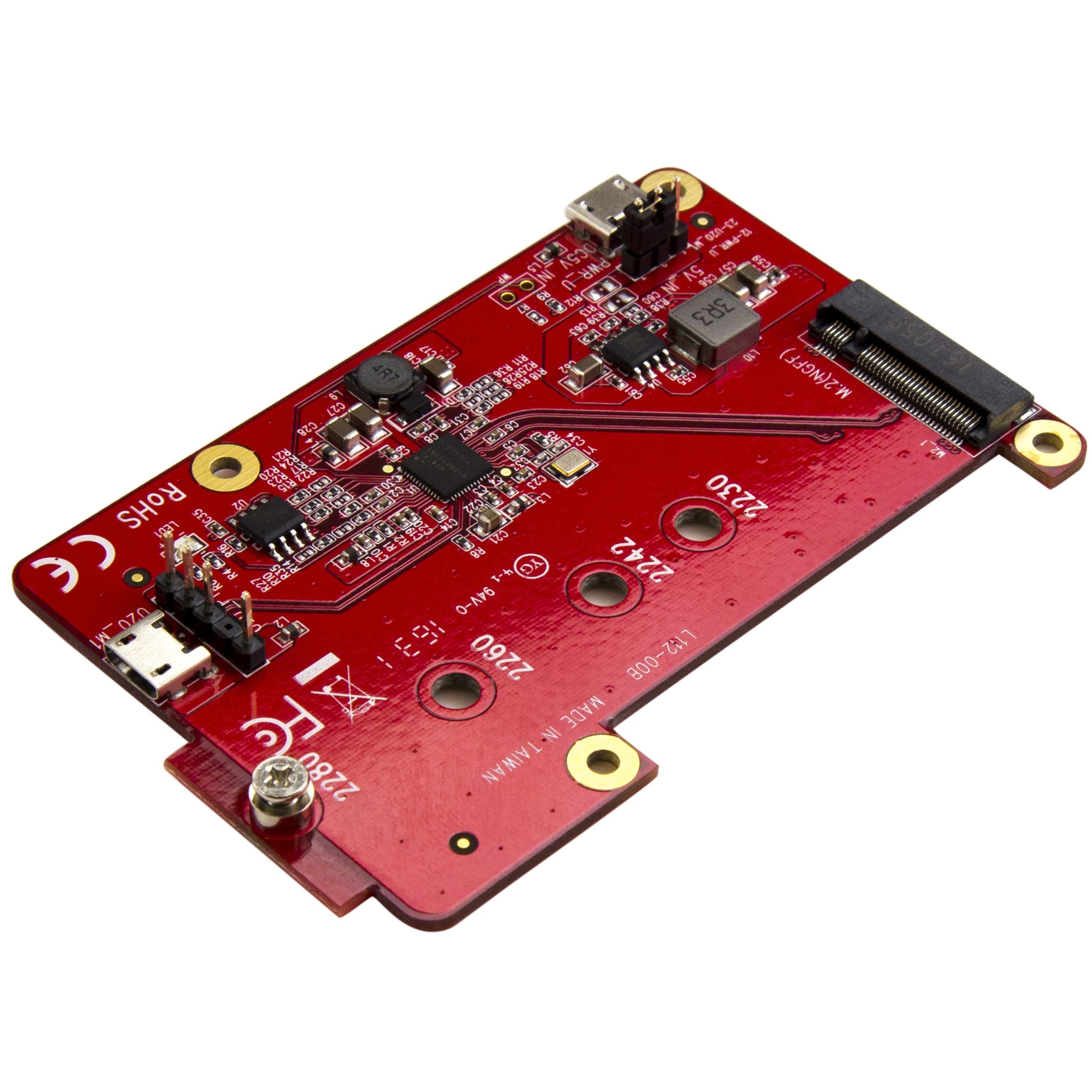 StarTech.com Raspberry Pi Board - USB 2.0 480Mbps - USB to M.2 SATA Converter - USB to SATA Raspberry Pi SSD , TAA (PIB2M21)