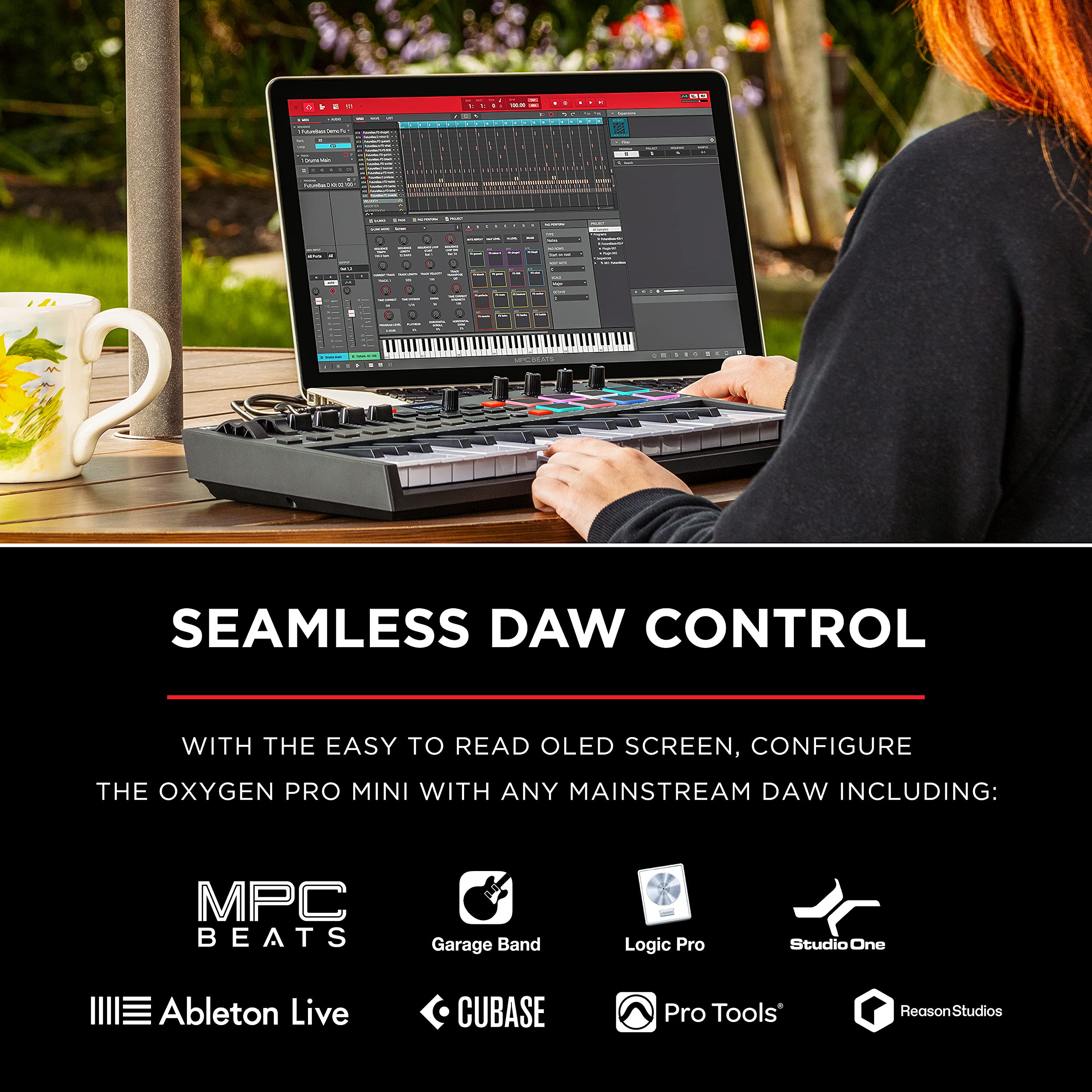 M Audio Oxygen Pro Mini   32 Key Usb Midi Keyboard Controller With Beat Pads, Midi Assignable Knobs, Buttons & Faders And Softwa