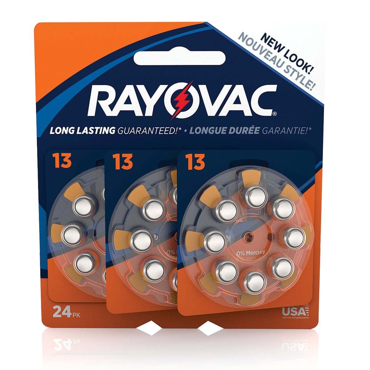 Rayovac Size 13 Hearing Aid Batteries, 24 Pack, L13Za 24Zmb