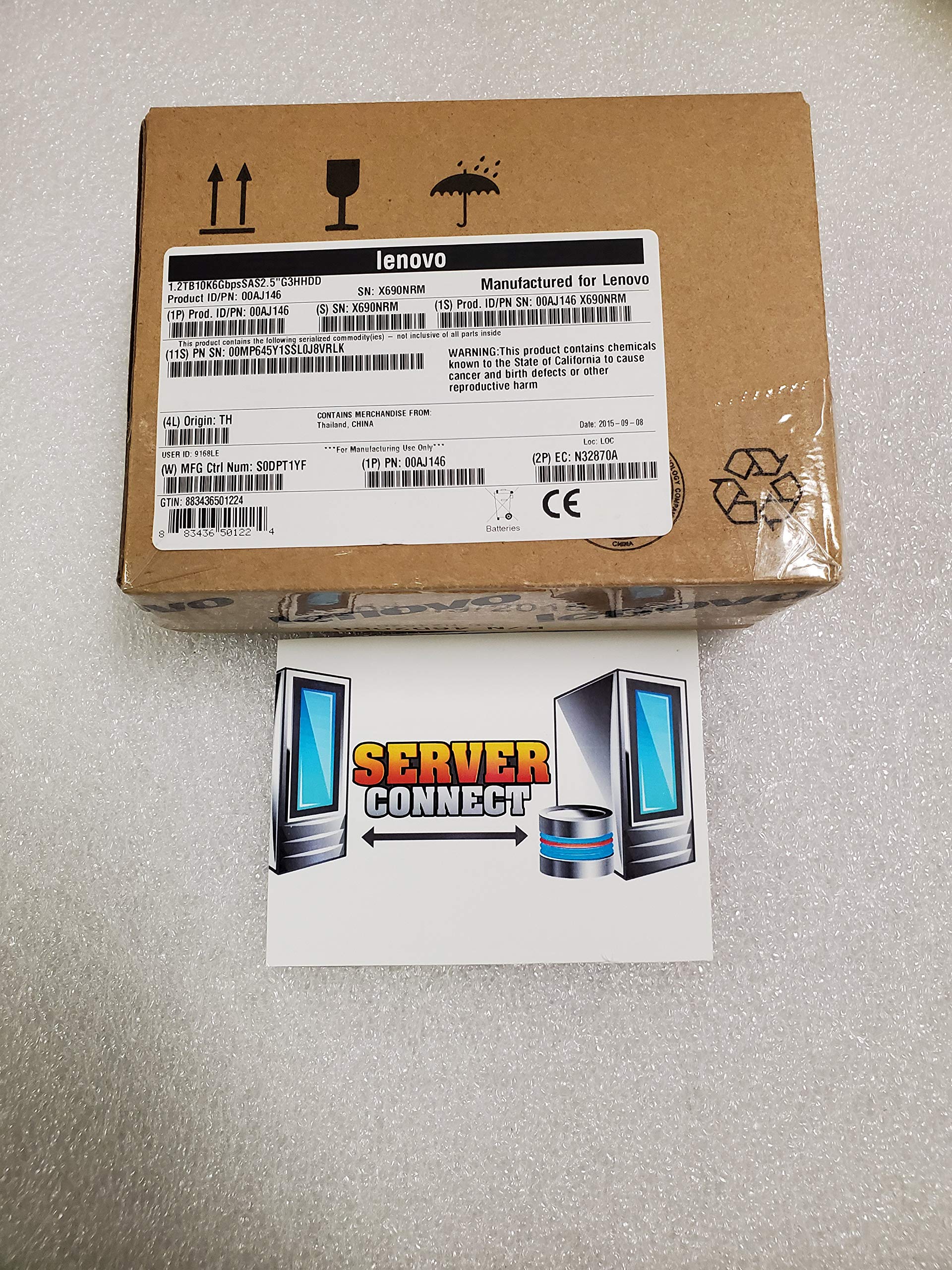 Lenovo 00AJ146 System X 1.2TB 2.5 10K SAS HDD 64 MB Cache 2.5 Internal Bare or OEM Drives