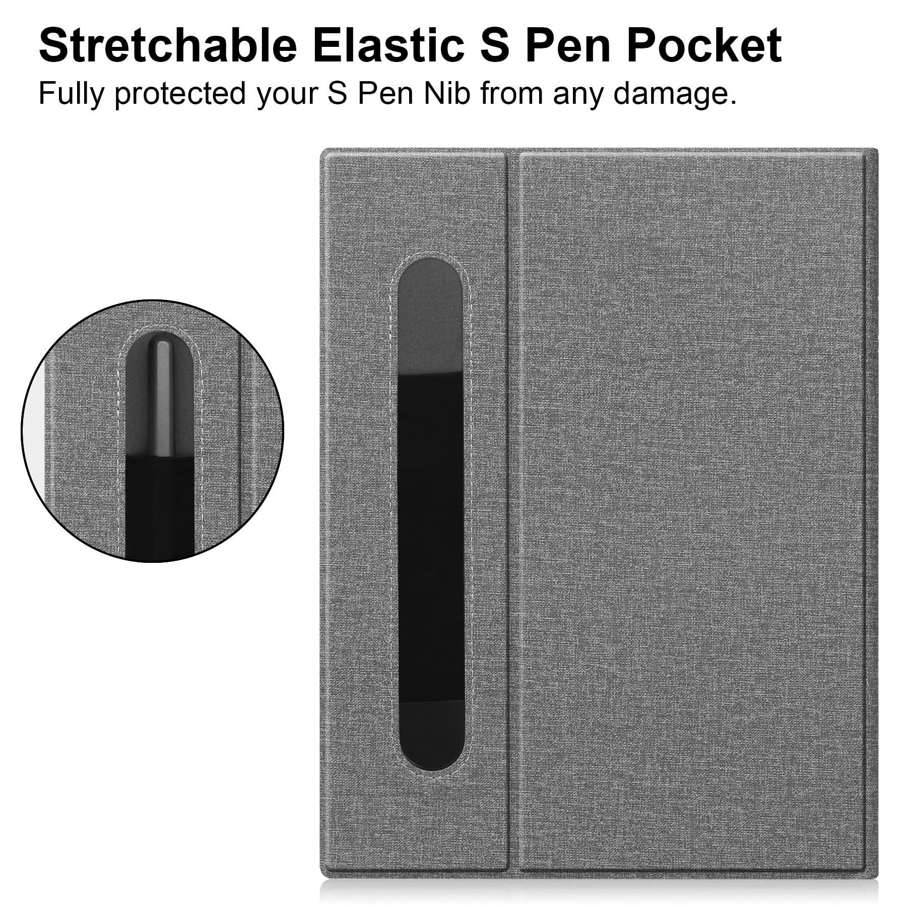 Kuroko Slim Lightweight Book Folios Case Cover For Remarkable 2 10.3 Inch Digital Paper(2020 Released) Lightgrey