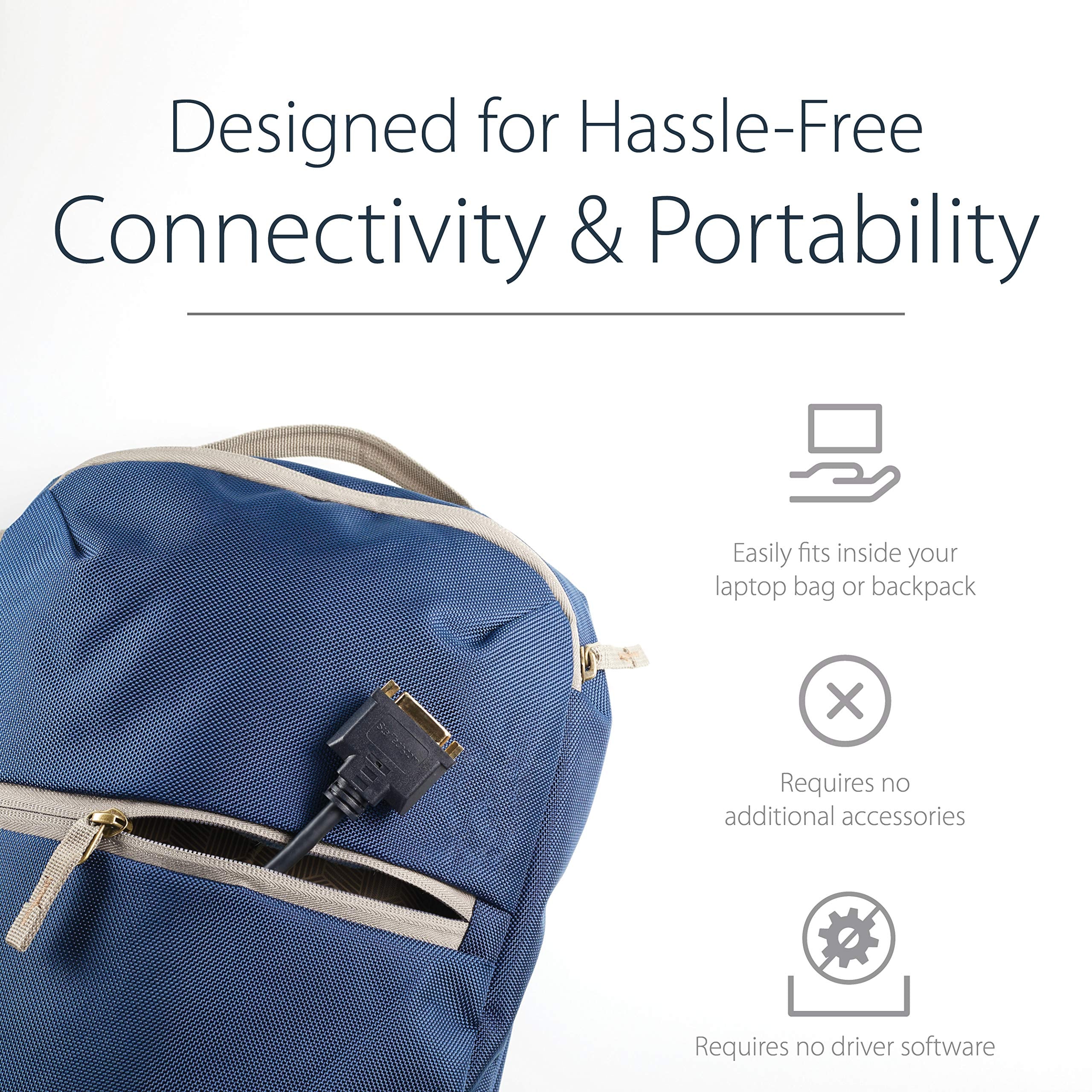 Startech.Com Hdmi Male To Dvi Female Adapter   8In   1080P Dvi D Gender Changer Cable (Hddvimf8In)