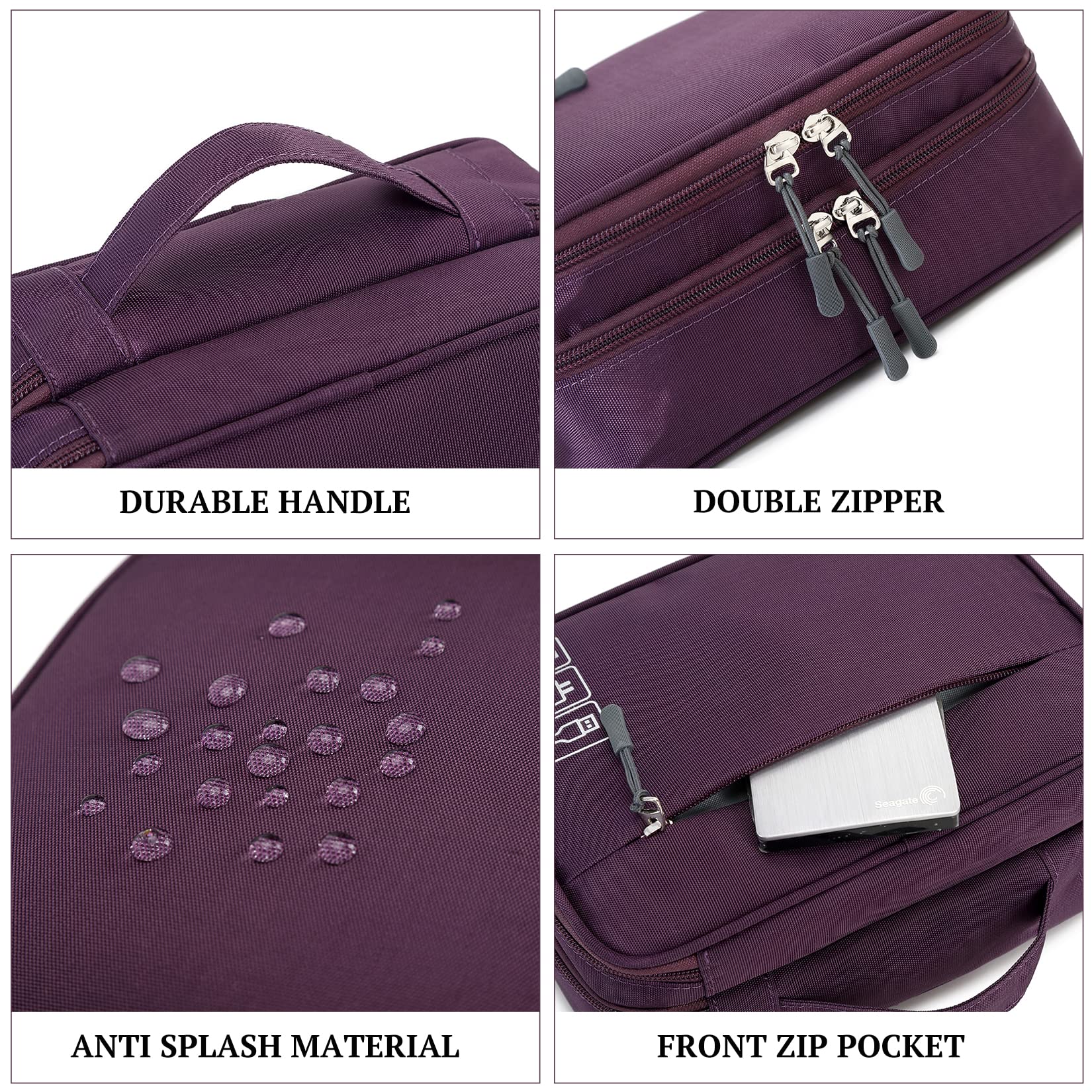 Mirlewaiy Electronic Organizer Accessory Tech Pouch Water-Resistent Travel Cable Storage Bag For Charger, Cables, Power Bank, Ha