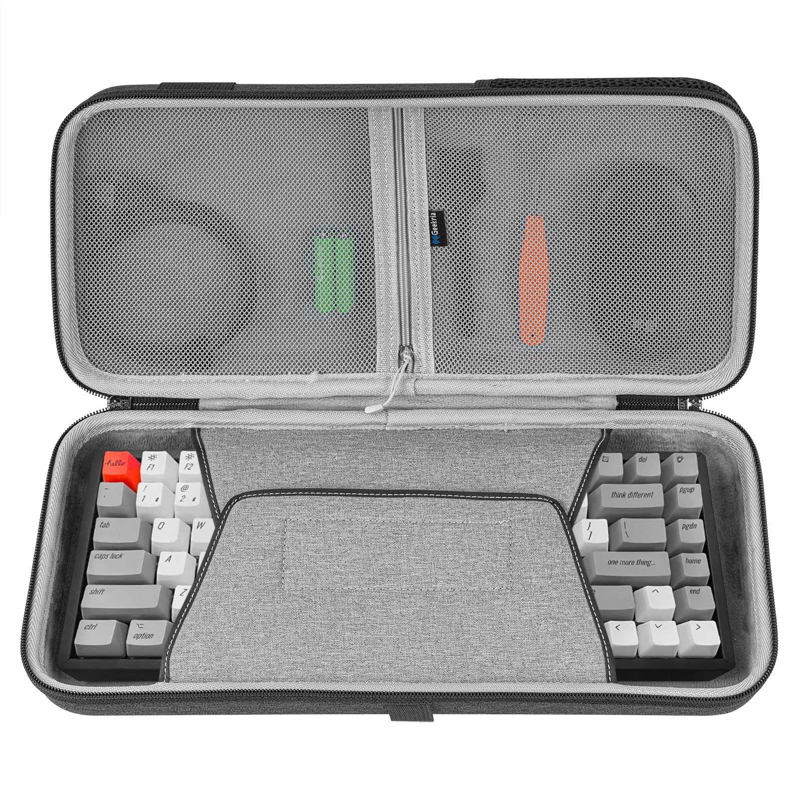 GEEKRIA 75% Keyboard Case, Hard Shell Travel Carrying Bag for 84 Key Wireless Portable Keyboard, Compatible with Keychron K2, Lo