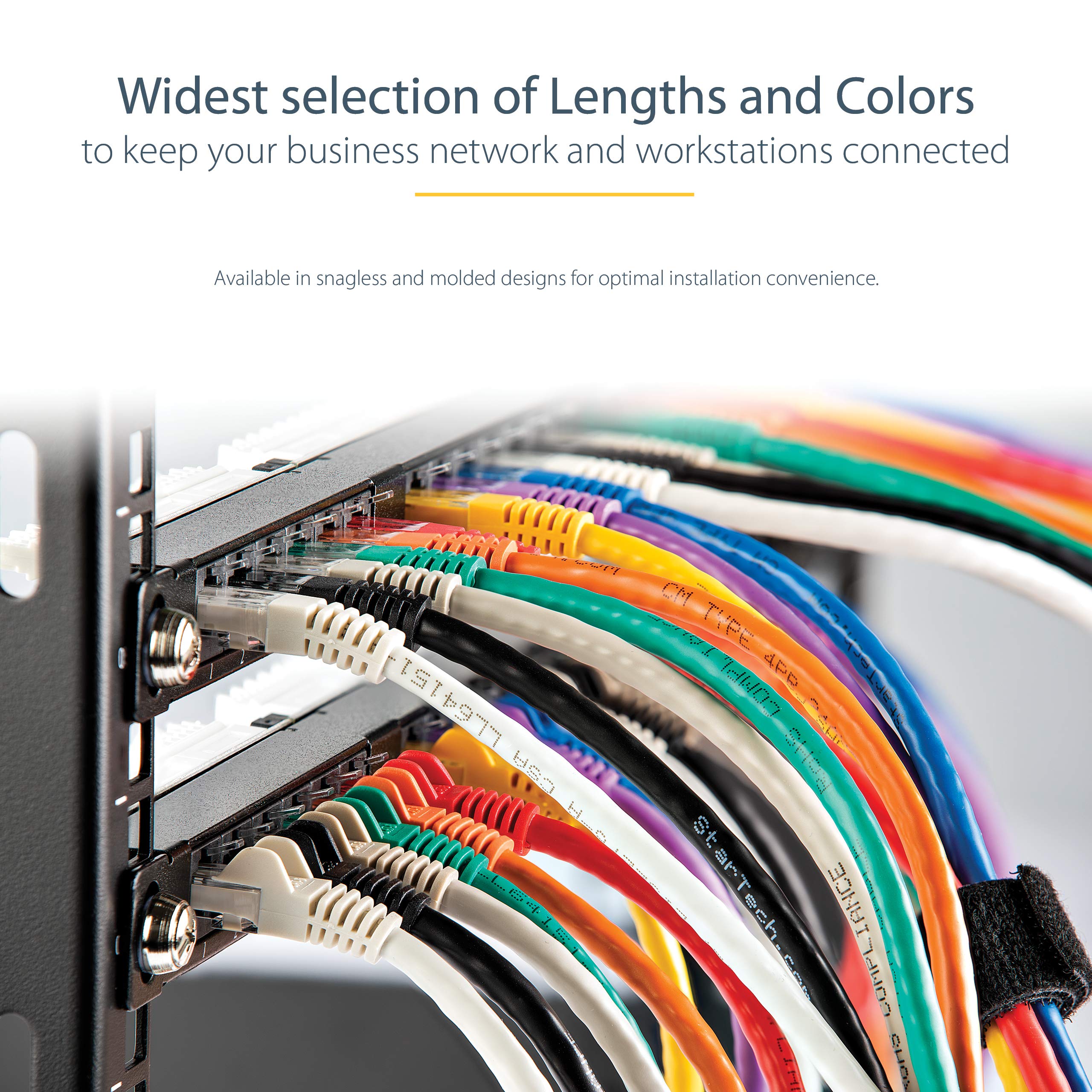 StarTech.com 125ft CAT6 Ethernet Cable   Purple CAT 6 Gigabit Ethernet Wire  650MHz 100W PoE++ RJ45 UTP Category 6 Network/Patch Cord Snagless Fluke Tested UL/TIA Certified (N6PATCH125PL)