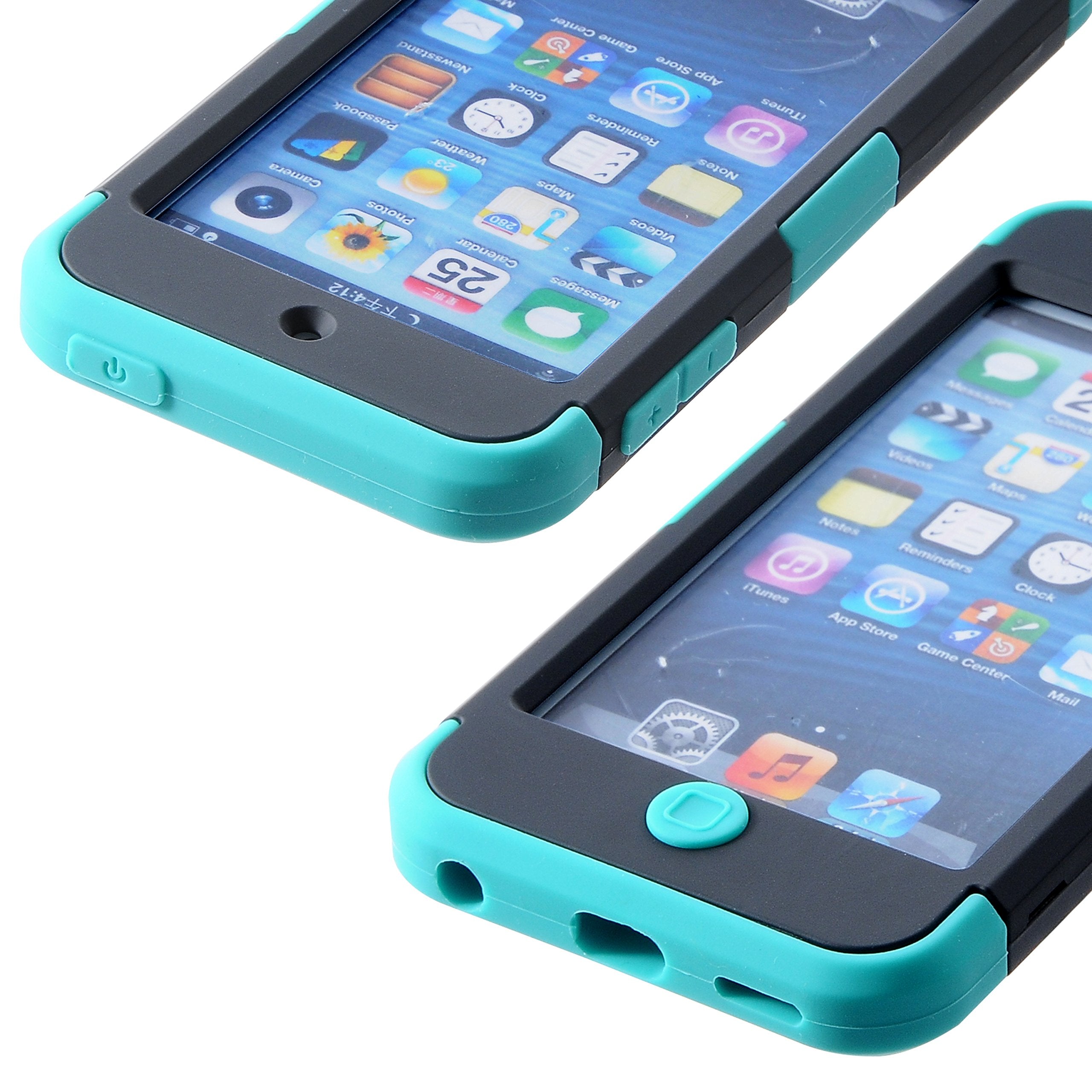 Wisdompro Case For Ipod Touch 7, For Ipod Touch 6, For Ipod Touch 5, 3 In 1 Hybrid Soft Silicone And Hard Pc Protective Case Cov