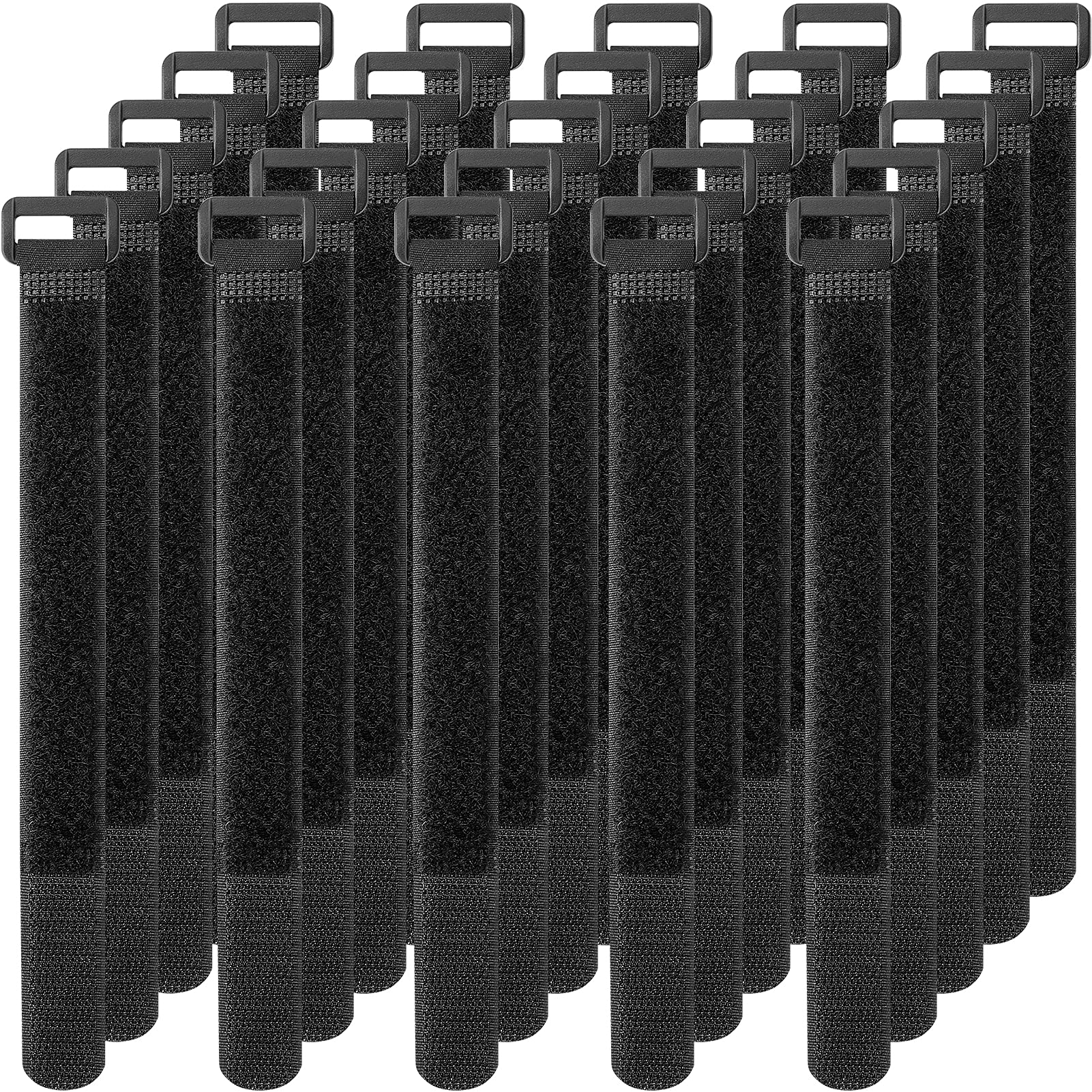 Pasow Adjustable Cable Ties Organizer Fastener With Plastic Buckle (12Inch Pack Of 25)