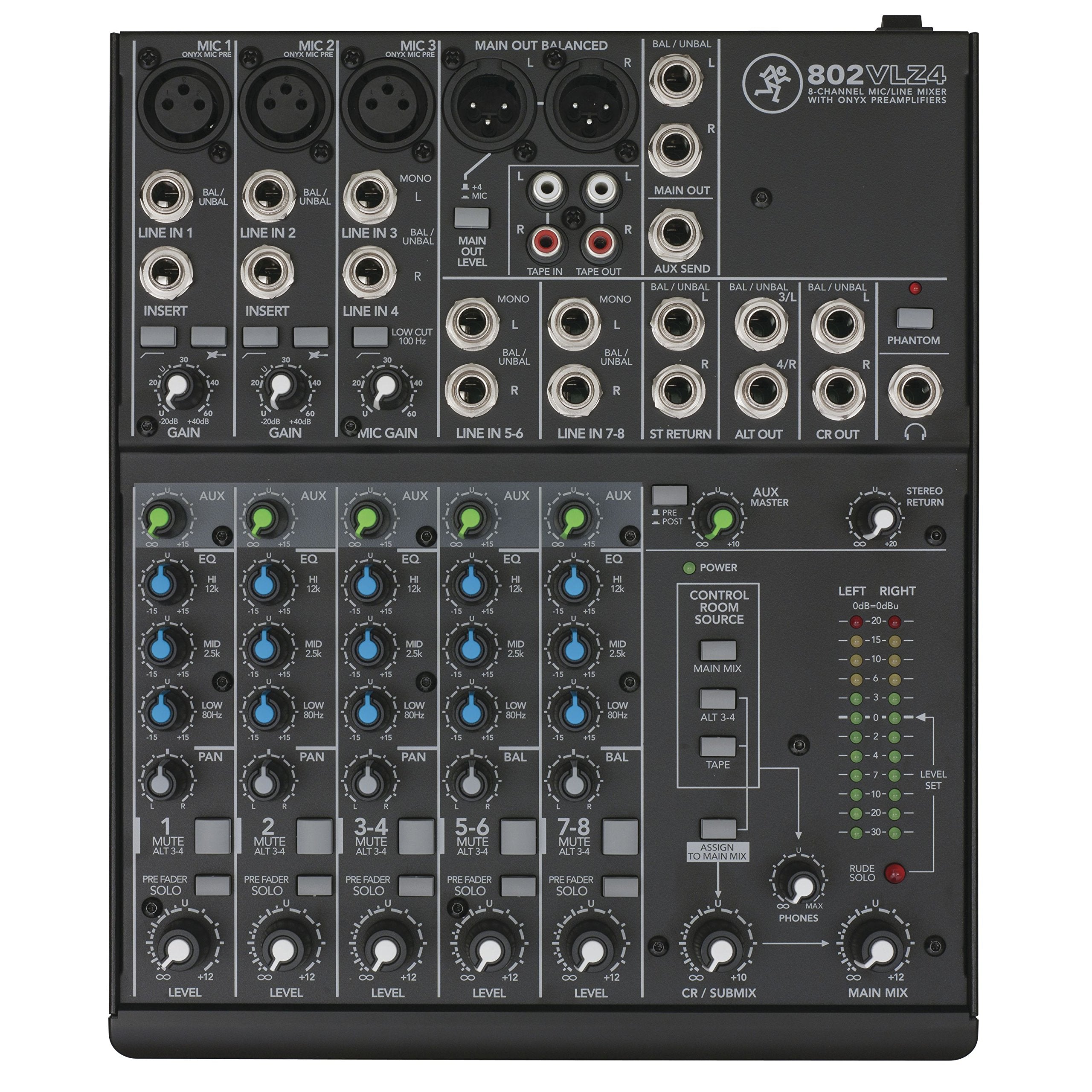 Mackie 802Vlz4 Dj Mixer   Audio Mixers (20 20000 Hz)