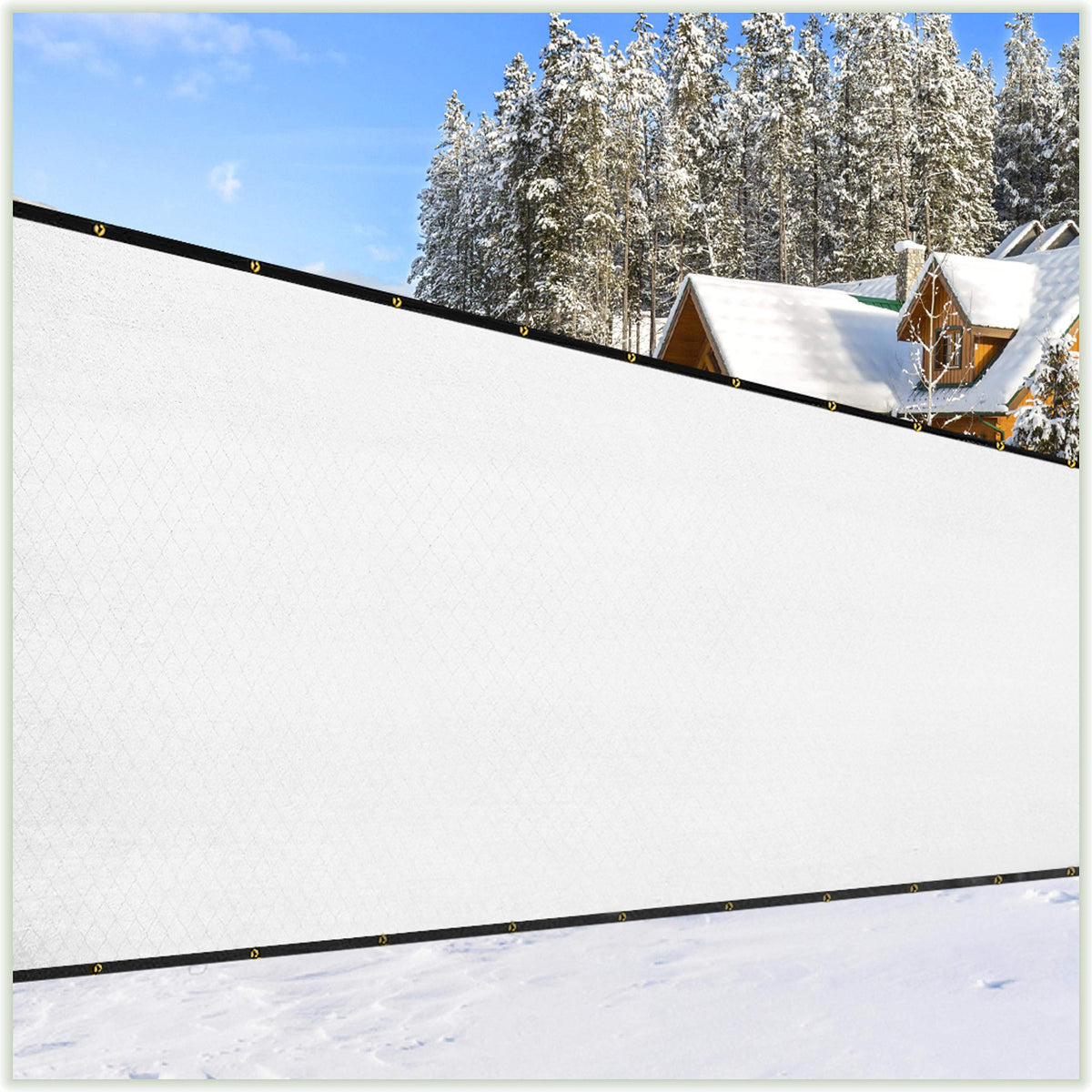 Colourtree Customized Size Fence Screen Privacy Screen White 6 X 194   Commercial Grade 170 Gsm   Heavy Duty   3 Years Warranty