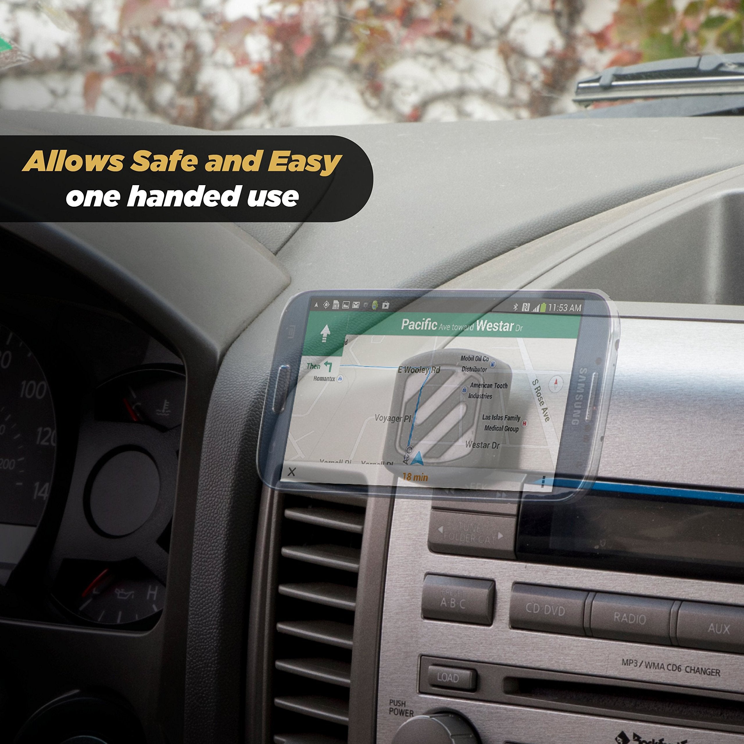 Scosche Magfm 2Pxces0 Magicmount Flush Magnetic Car Mount, Universal Cell Phone Holder For Car Dashboard & Flat Surfaces, Easy M