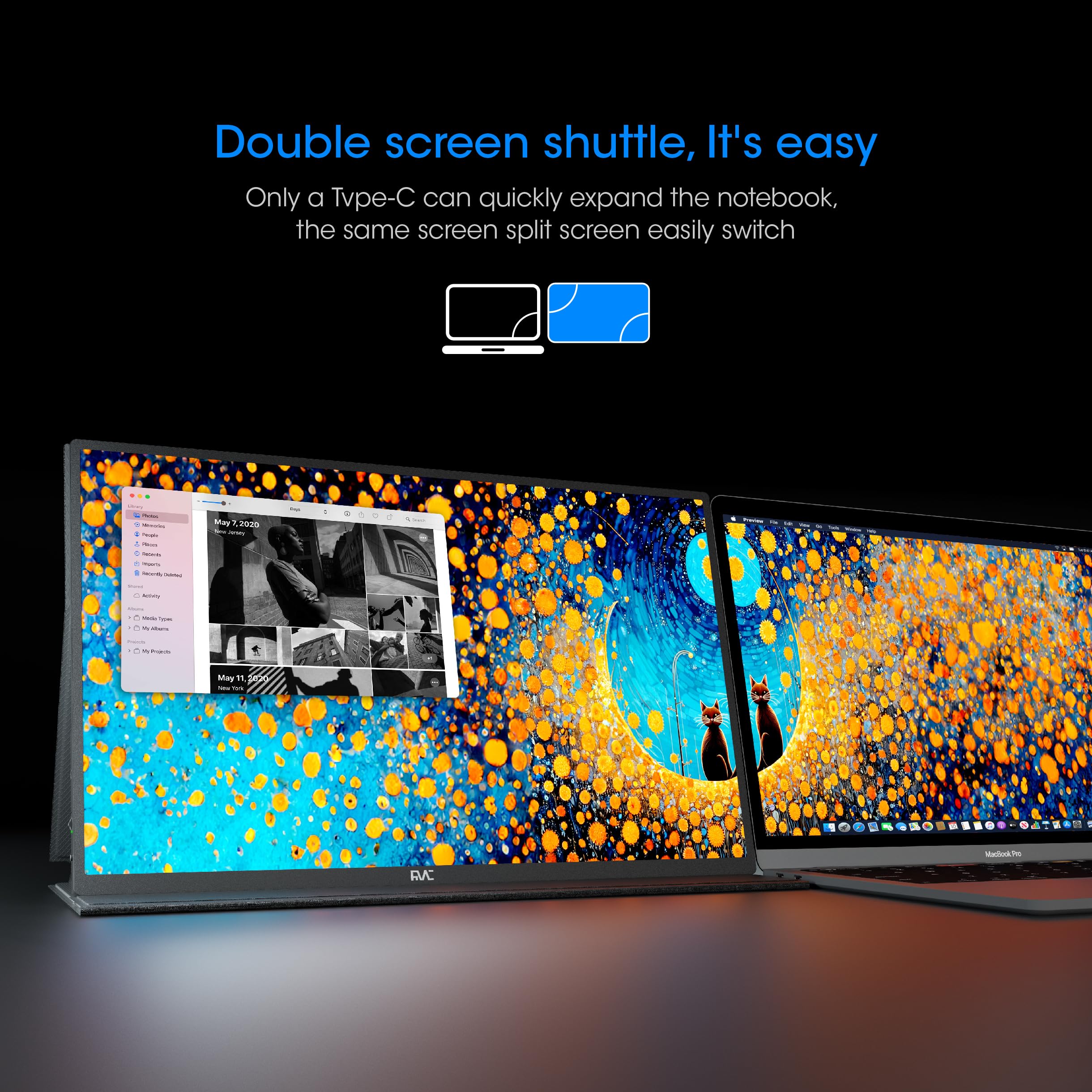 16 Inch 2.5K Portable Monitor For Laptop 2560 X 1600 Qhd 144Hz Usb C, Hdmi Portable Screen For Laptop Compatible With Windows, M